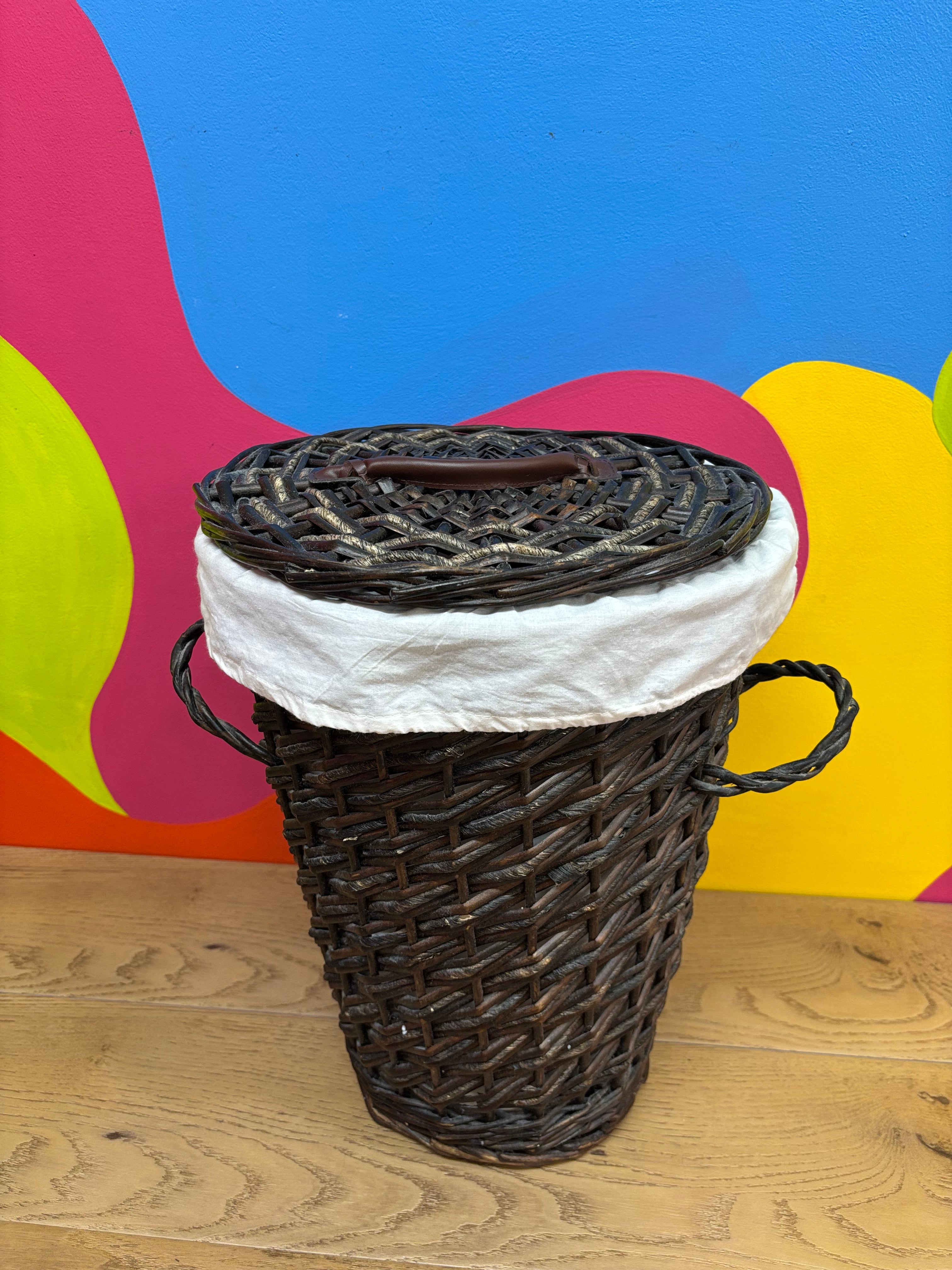 Wicker Basket with Lid