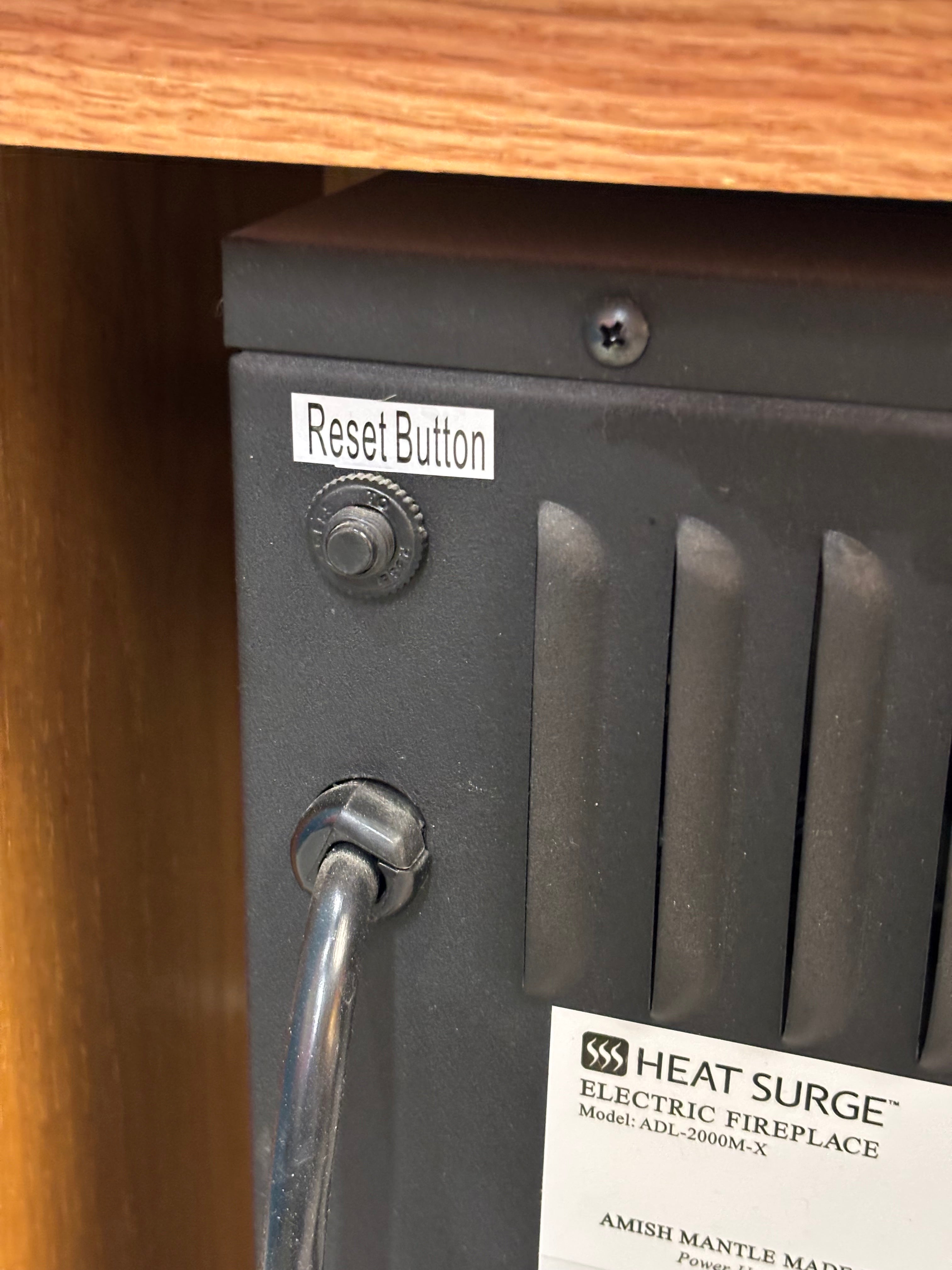 Rolling Electric Fireplace (Heat Surge)