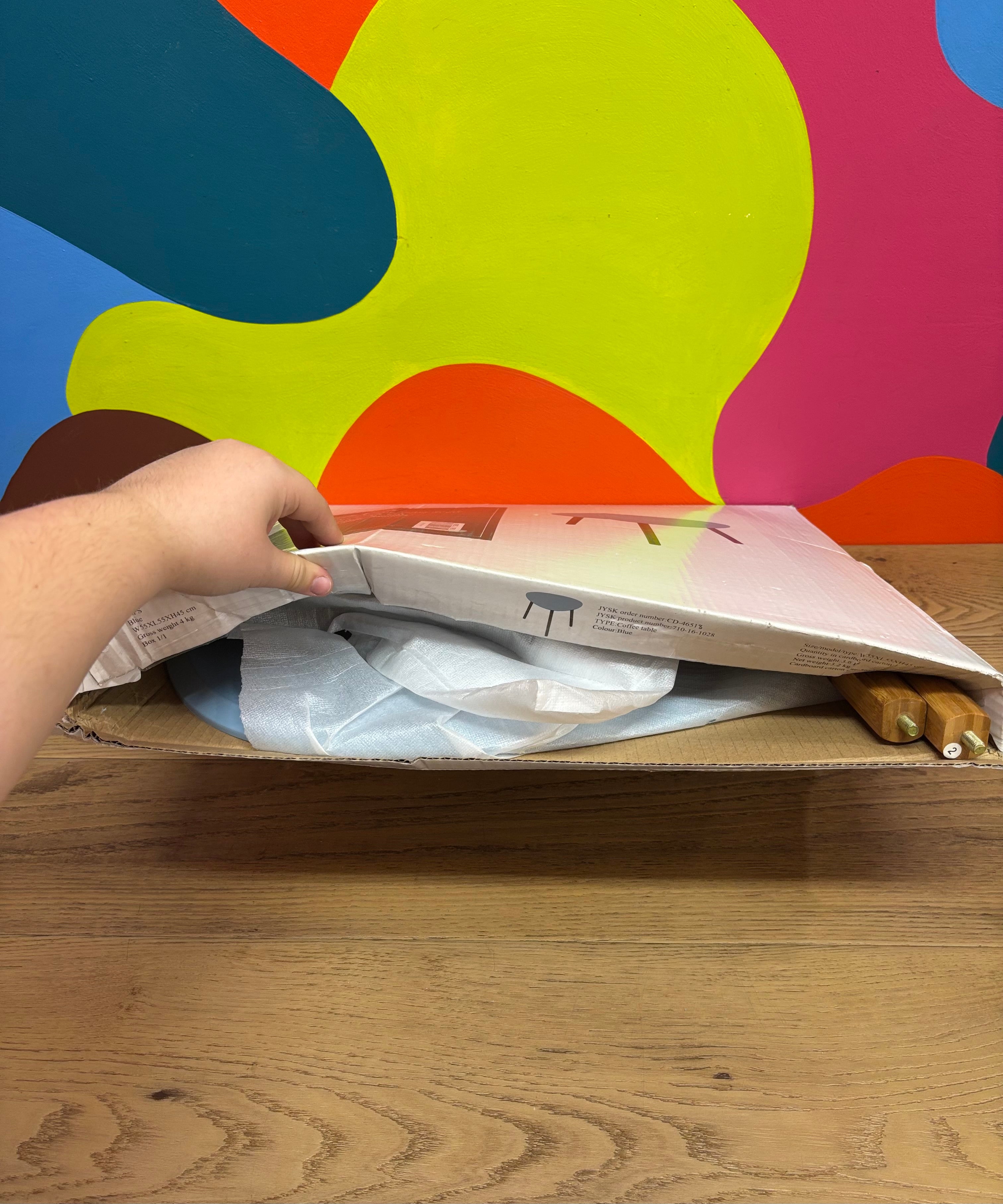 JYSK Blue Side Table (TAPS) - 5 available