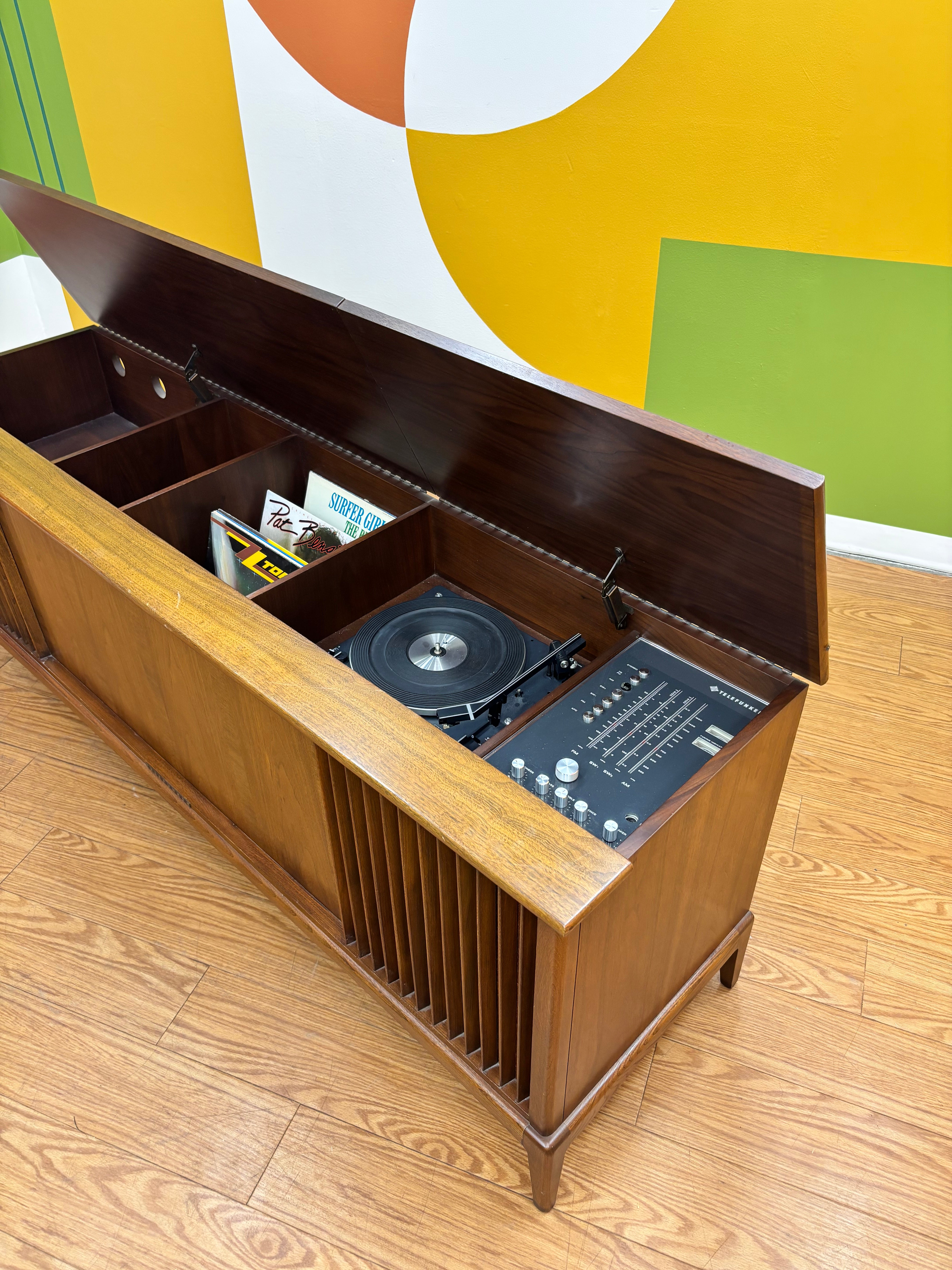 Telefunken Stereo Console Cabinet with Record Player
