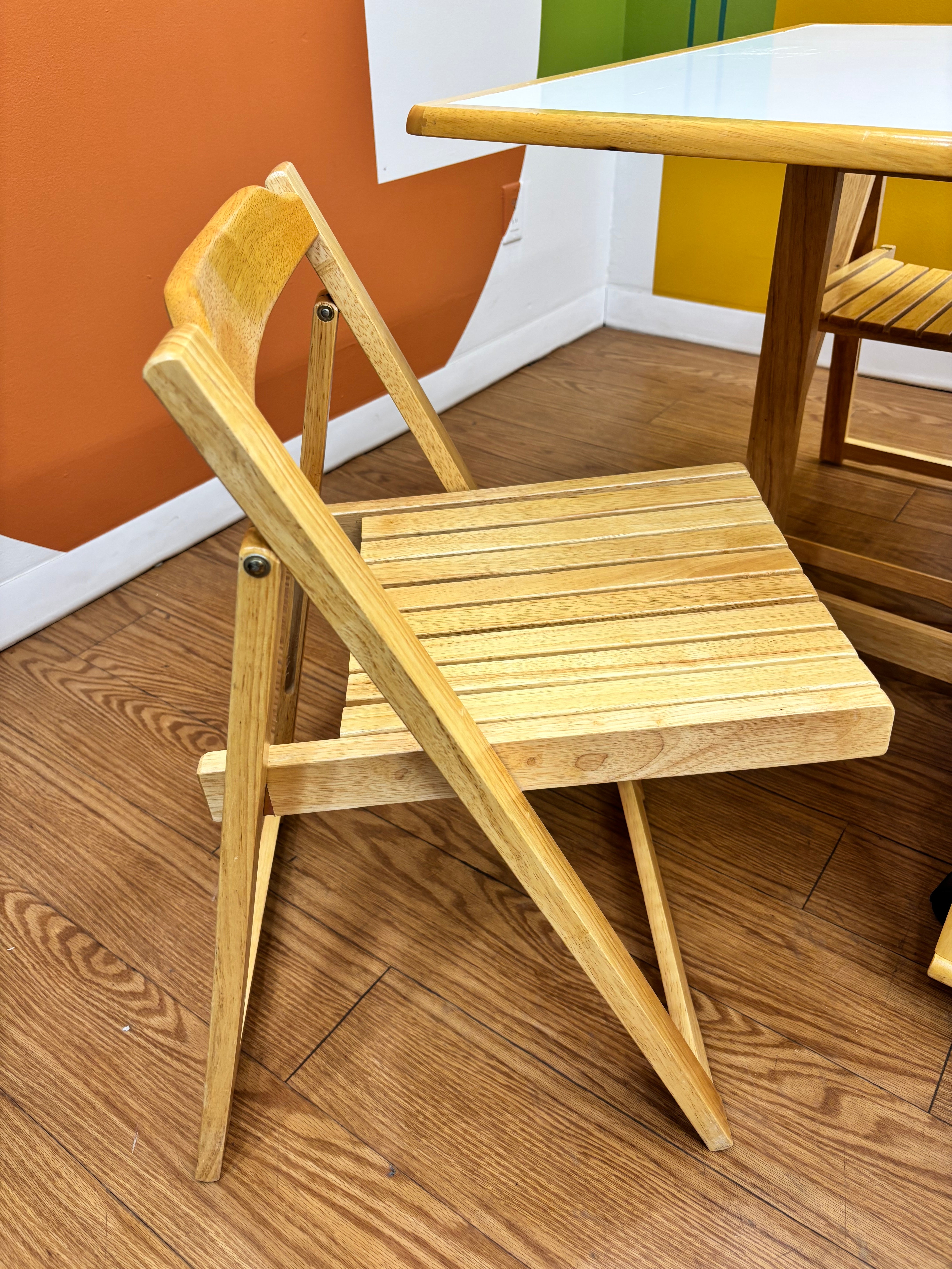 Drop Leaf Folding Dining Set