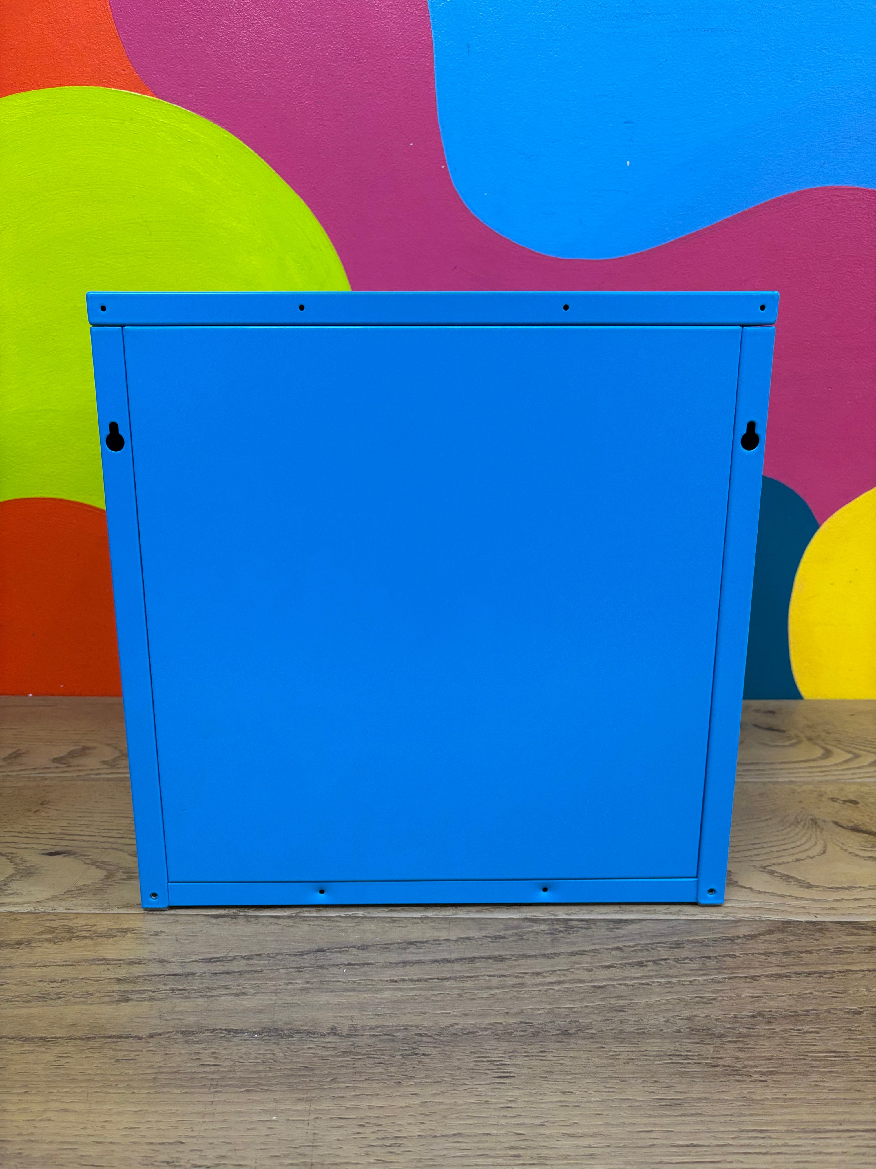 Blue Metal Wall Hanging Cabinet (2 available)