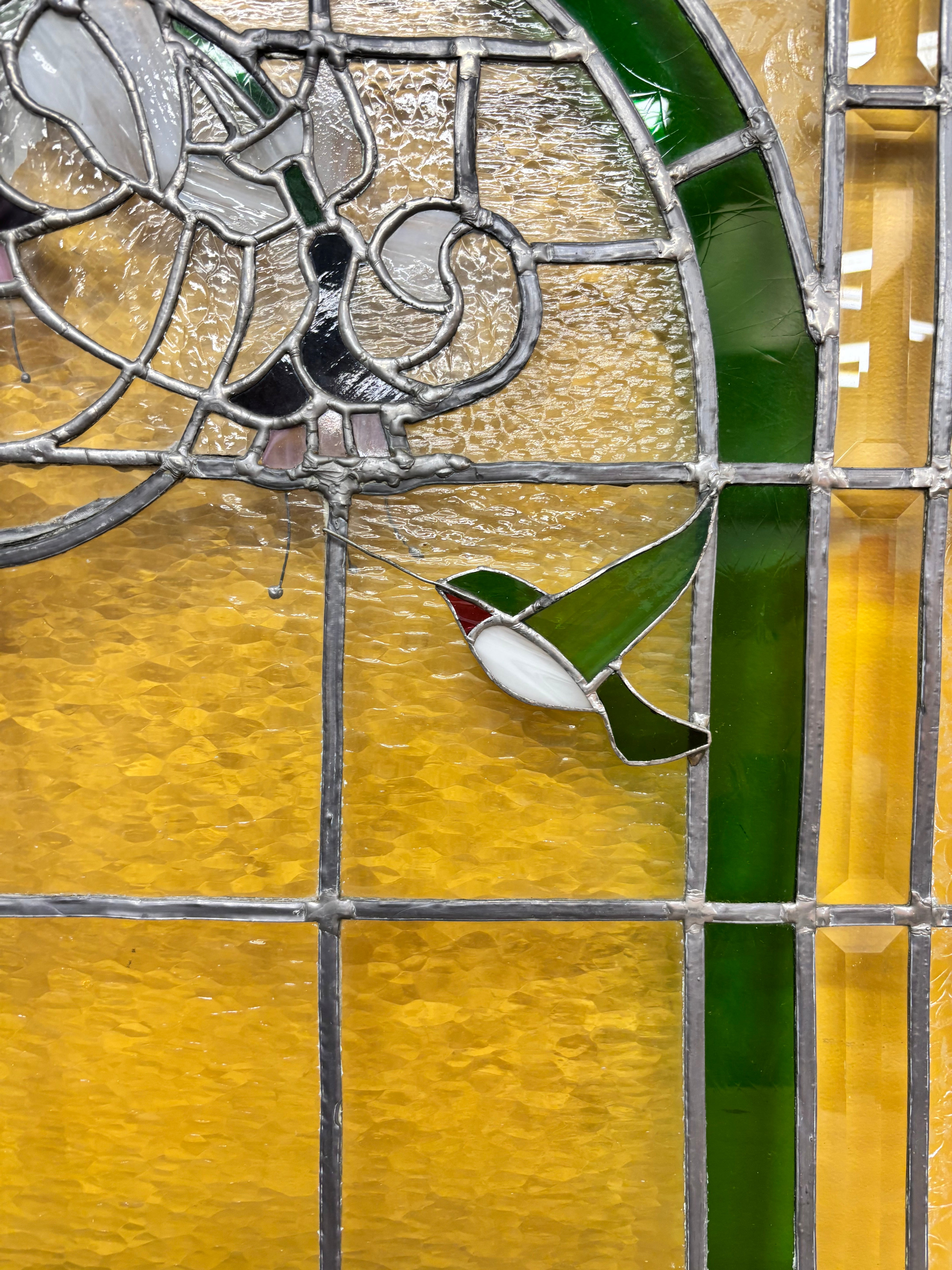 Large Stained Glass Window Panel