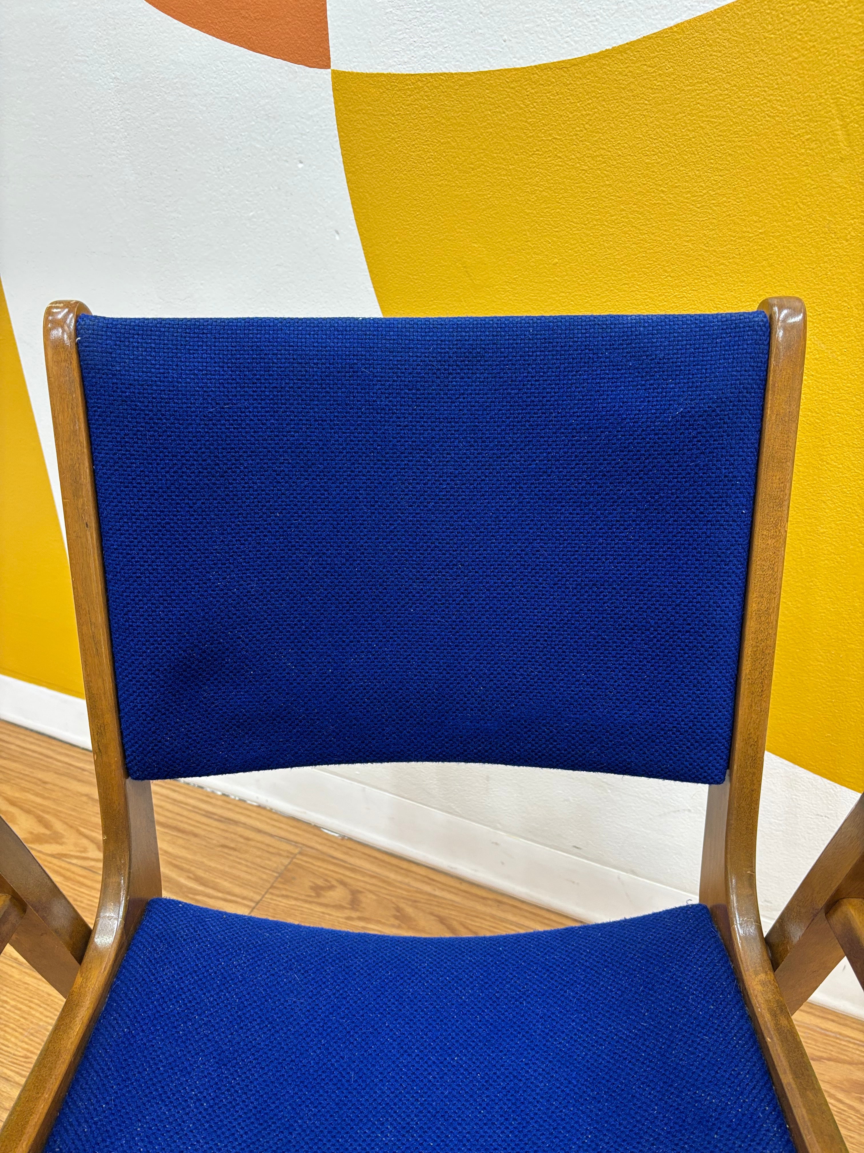 Cobalt Blue Wood Chair