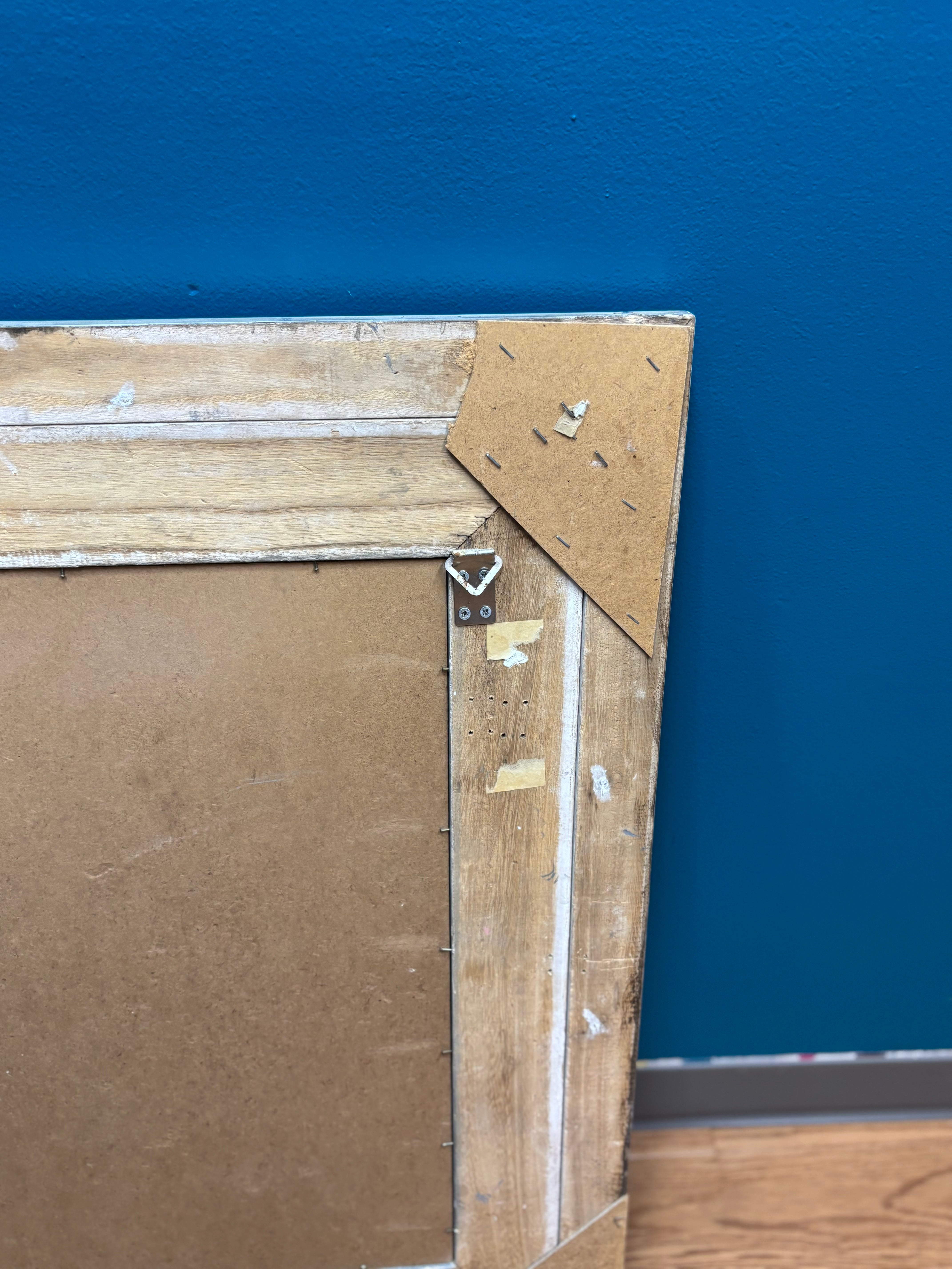 Carved Silver Large Wall Mirror