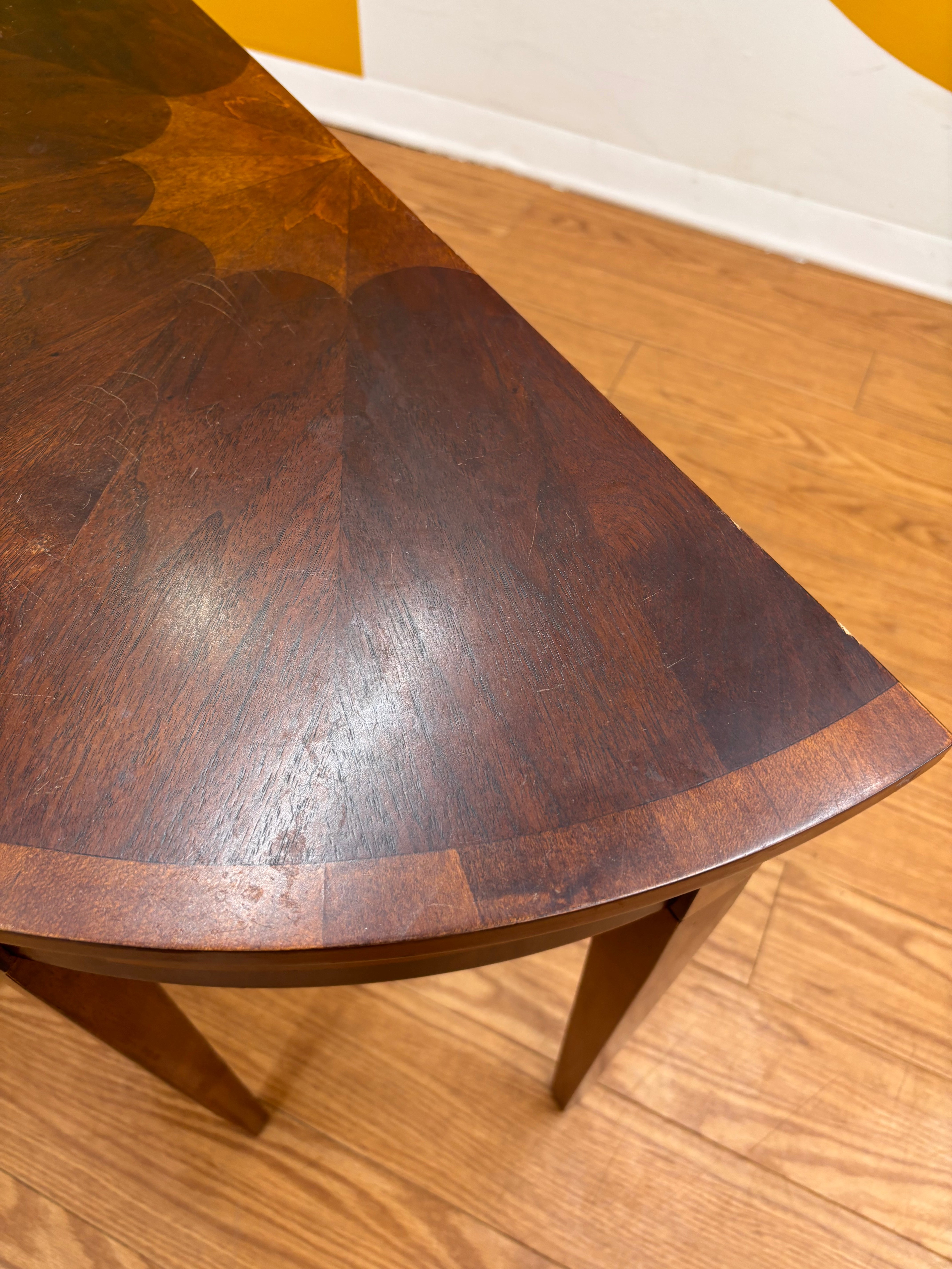 Wood Half Moon Table