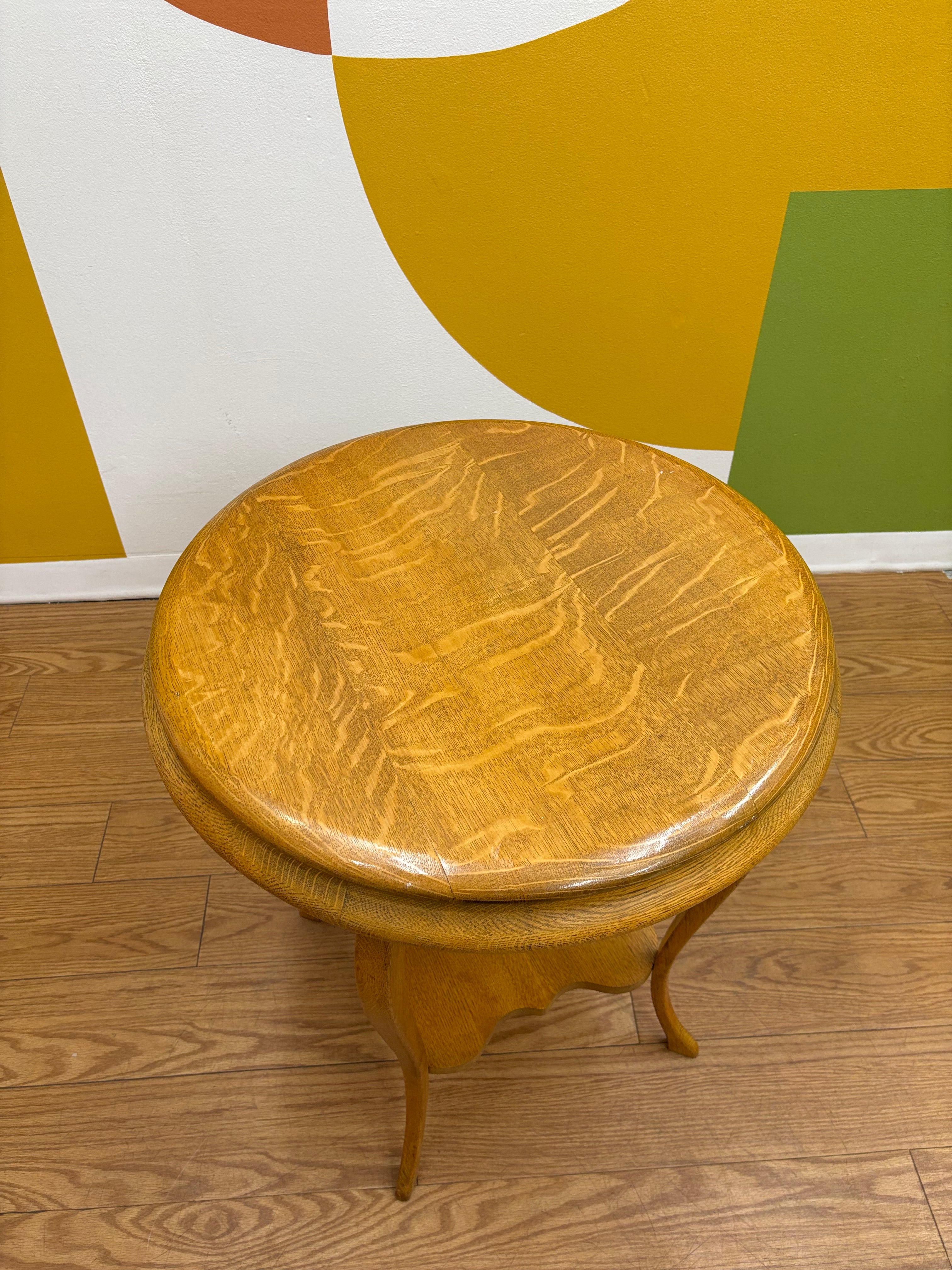 Round Wood Side Table
