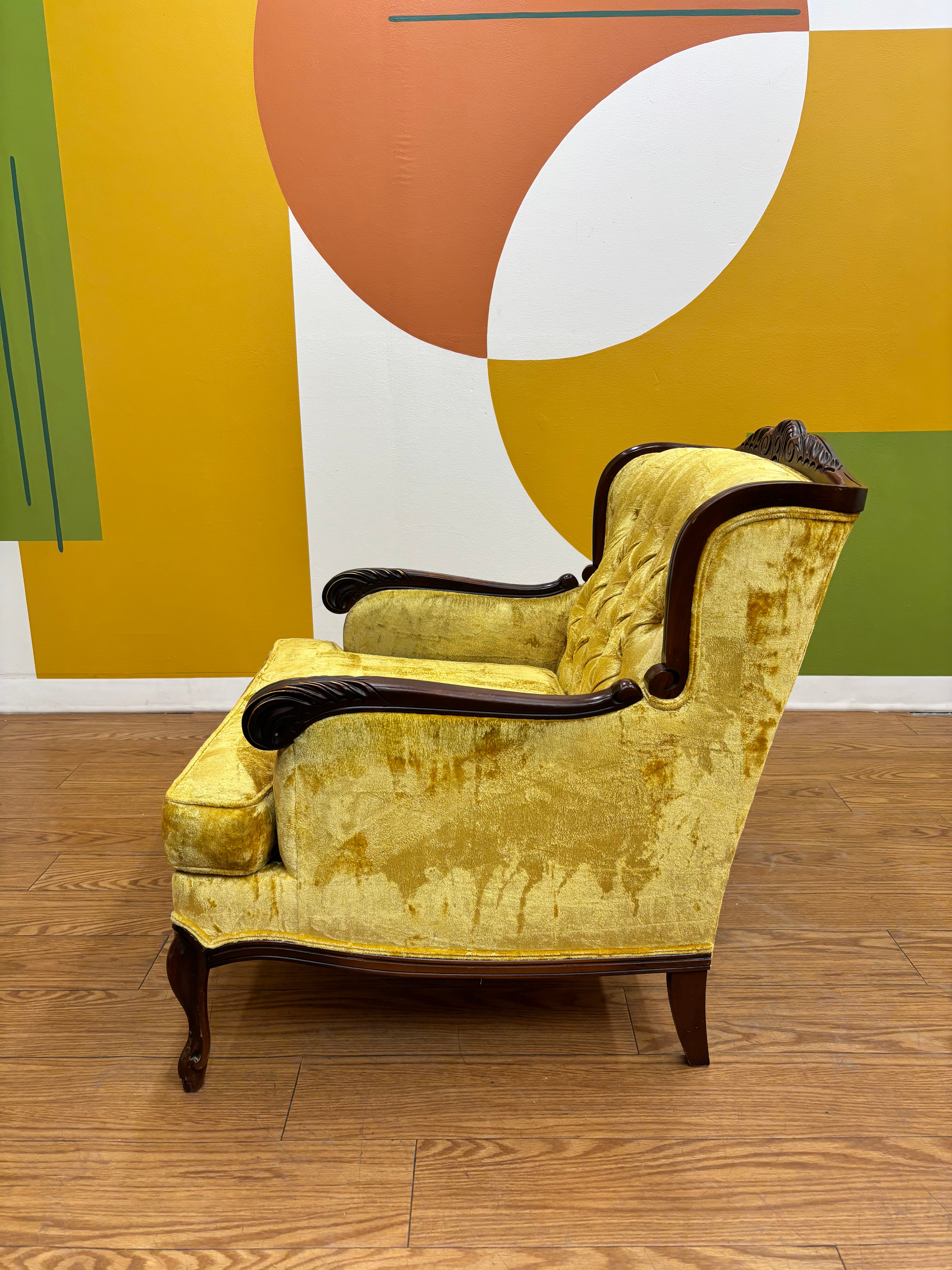 Yellow Tufted Chair