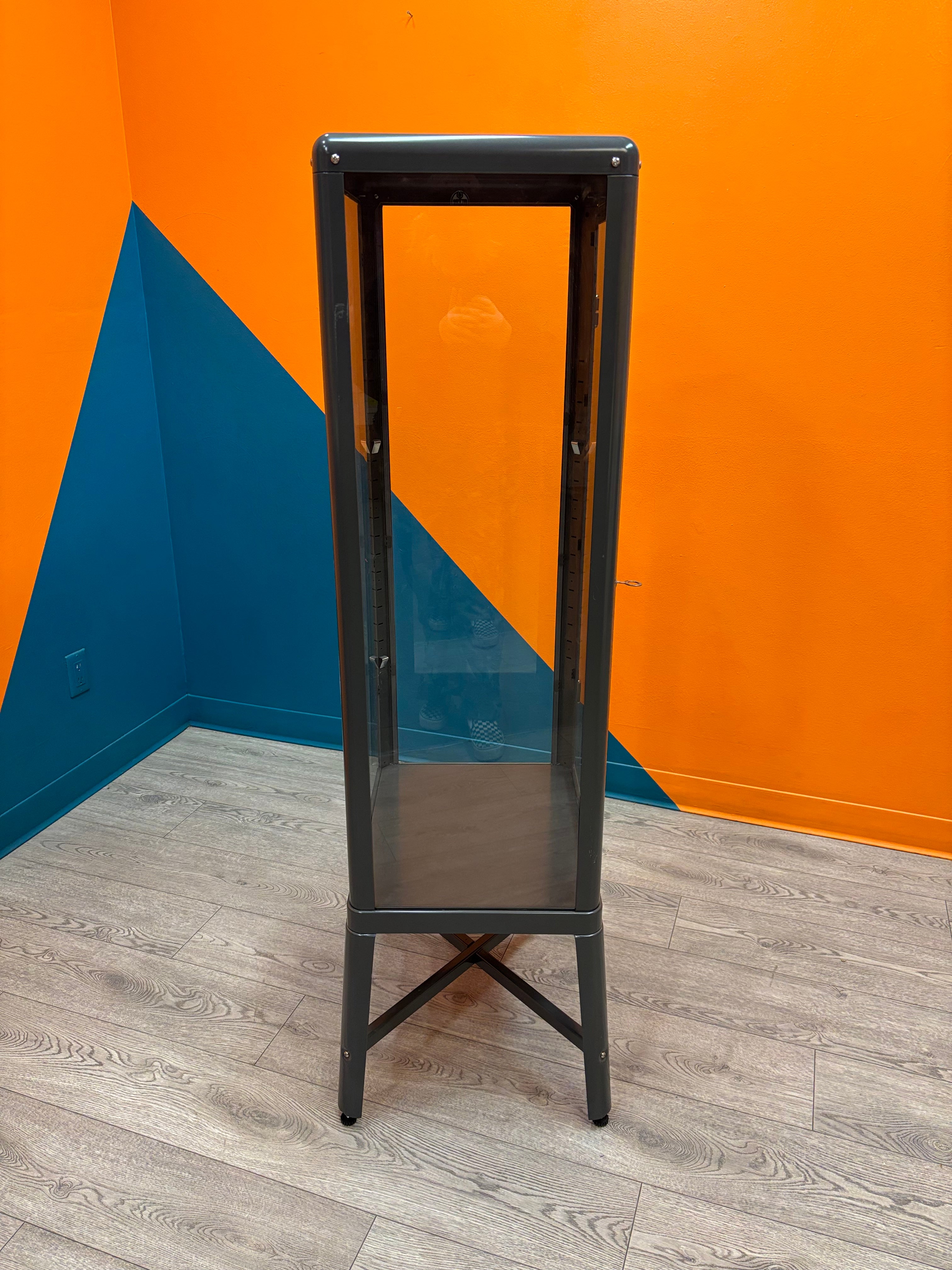 Charcoal Glass Door Cabinet with Key (FABRIKOR) - Ikea