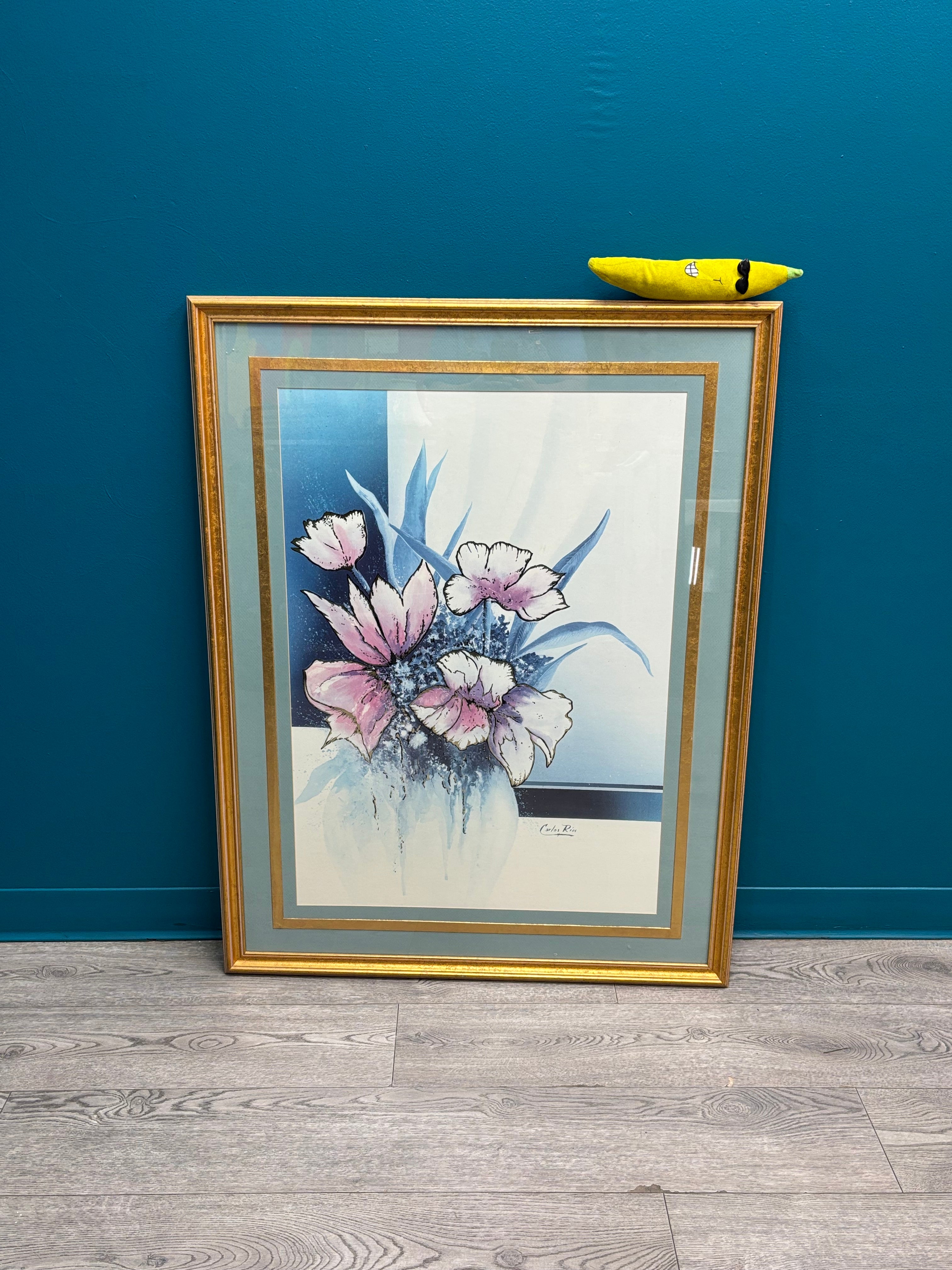 Large Flowers Print by Carlos Rios
