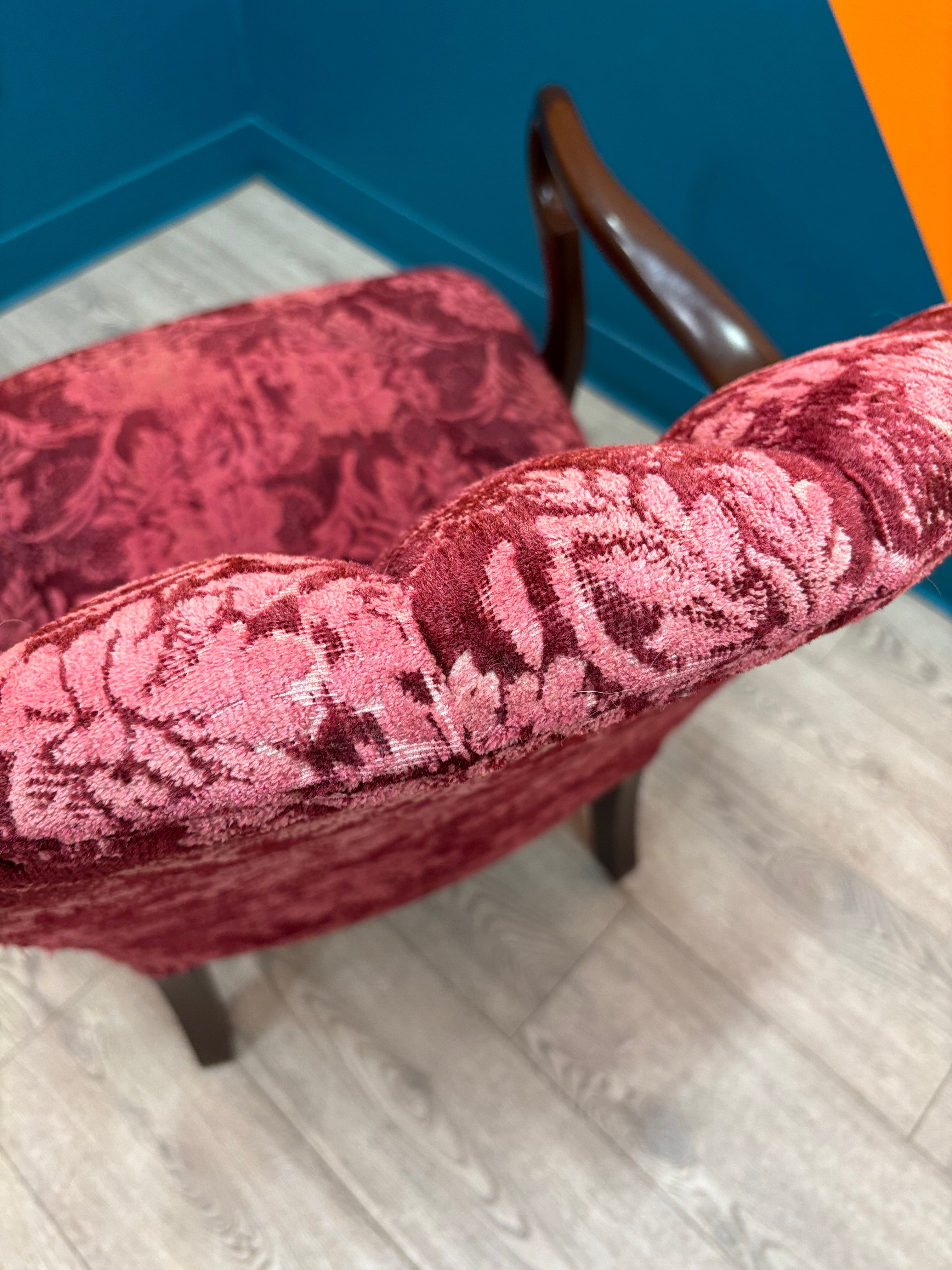 Cranberry Red Armchair