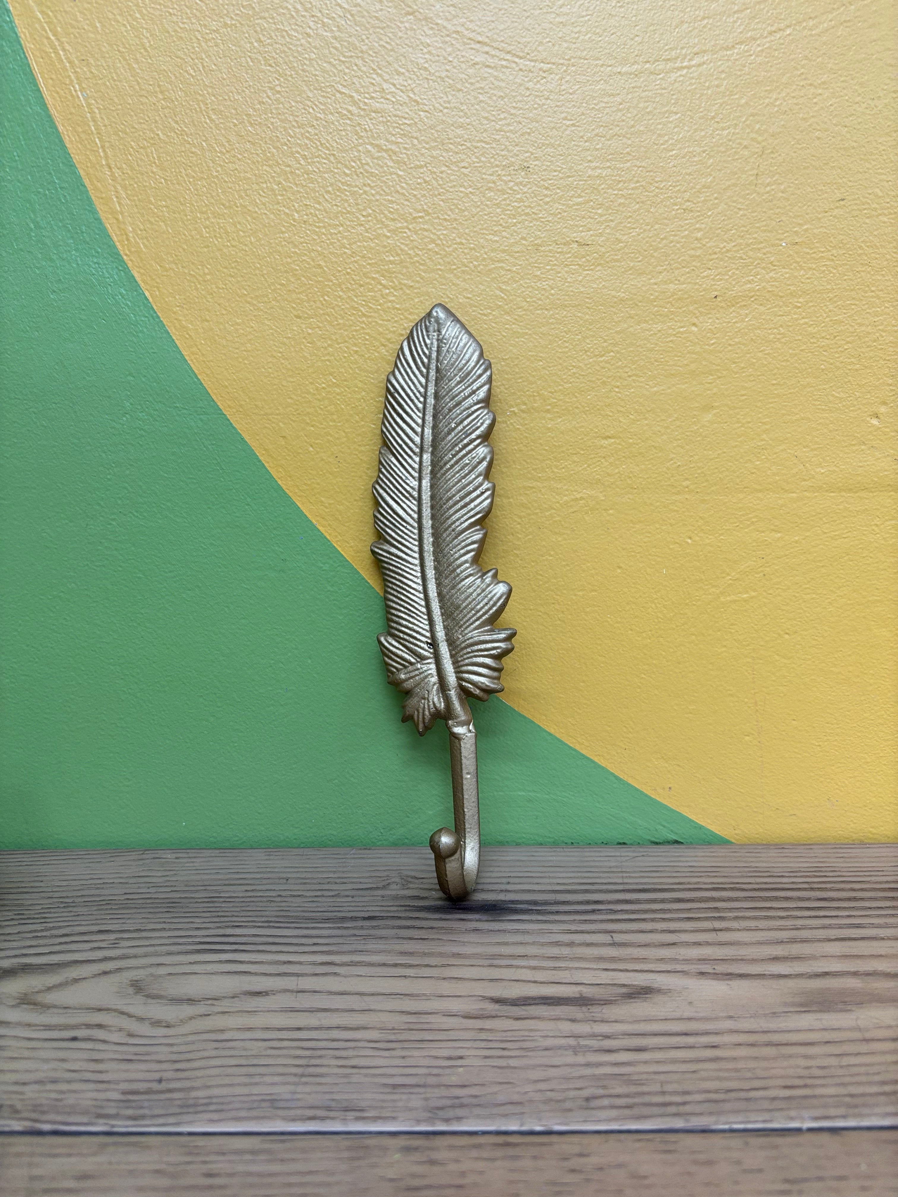Gold Metal Feather Hook