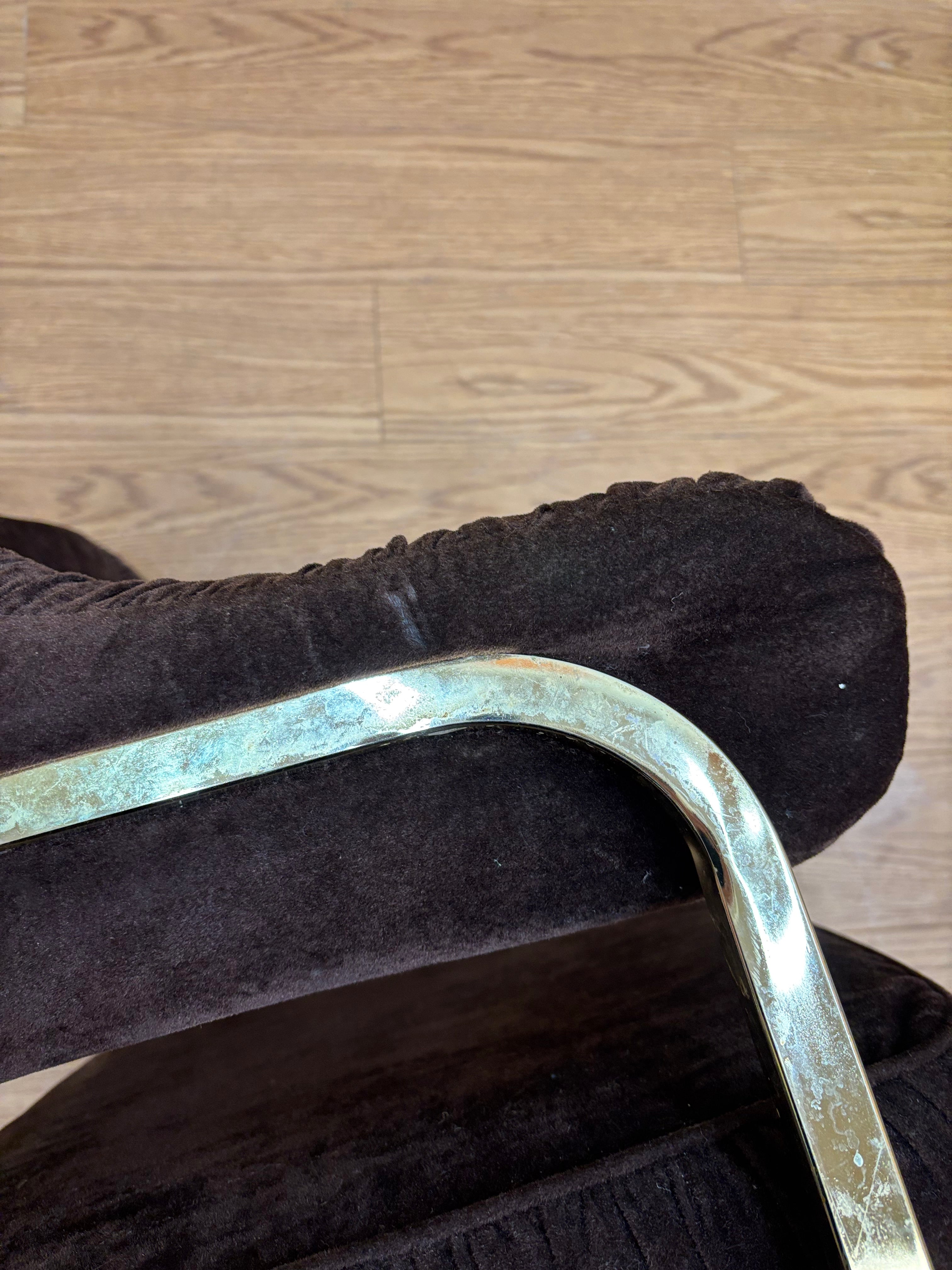 Brown Velvet Chair