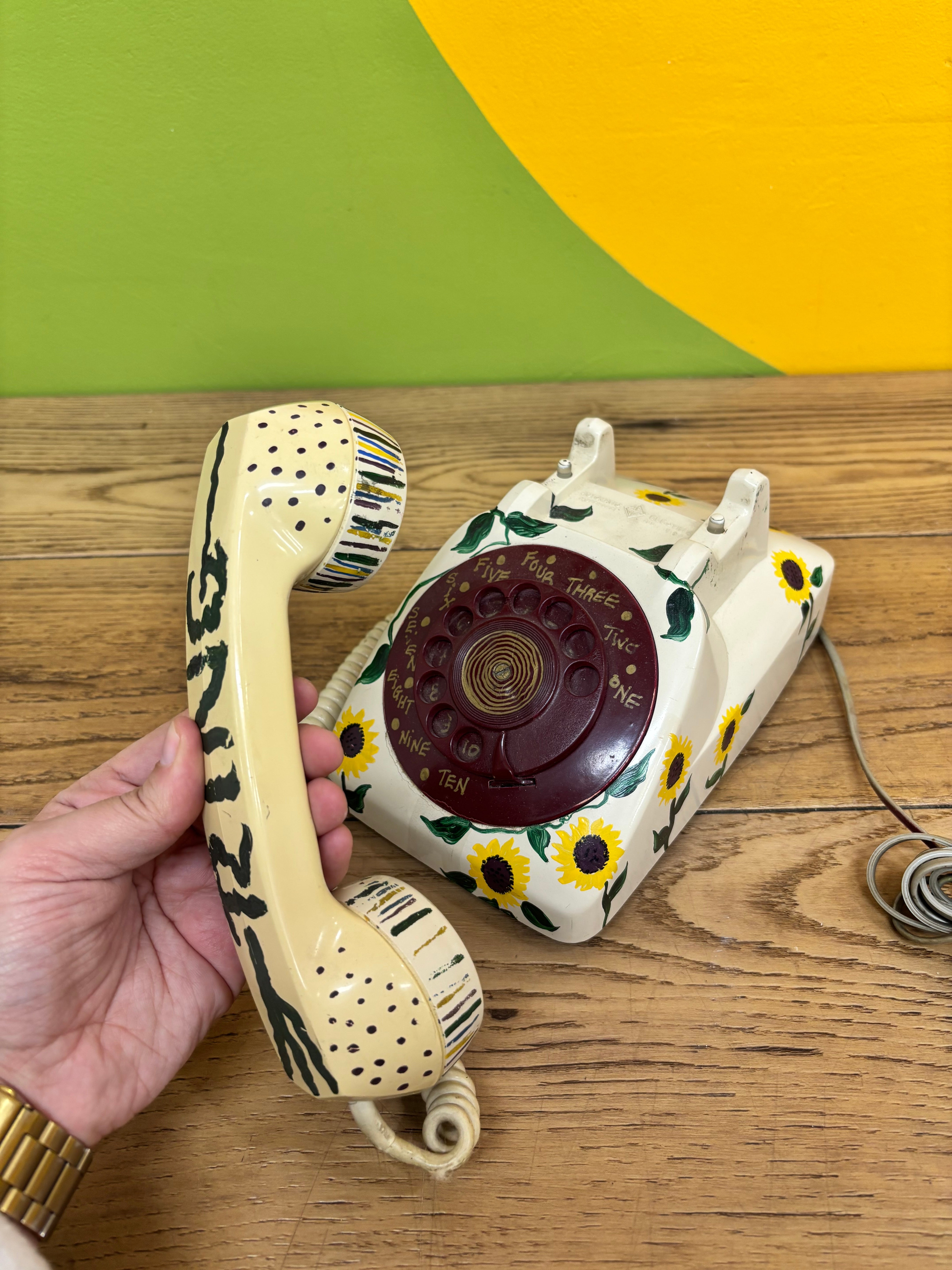 Painted Rotary Phone