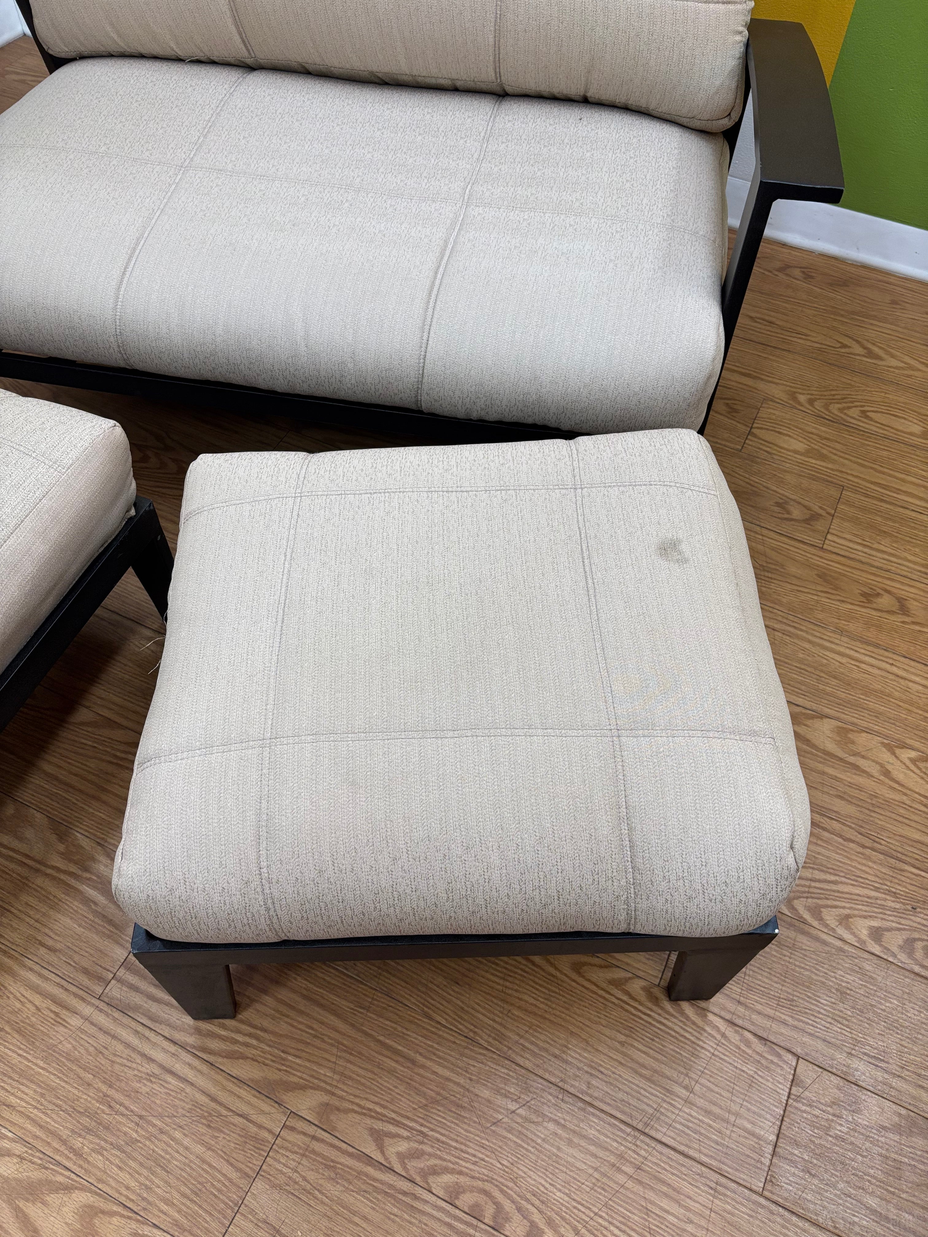 Outdoor Loveseat with Footstools