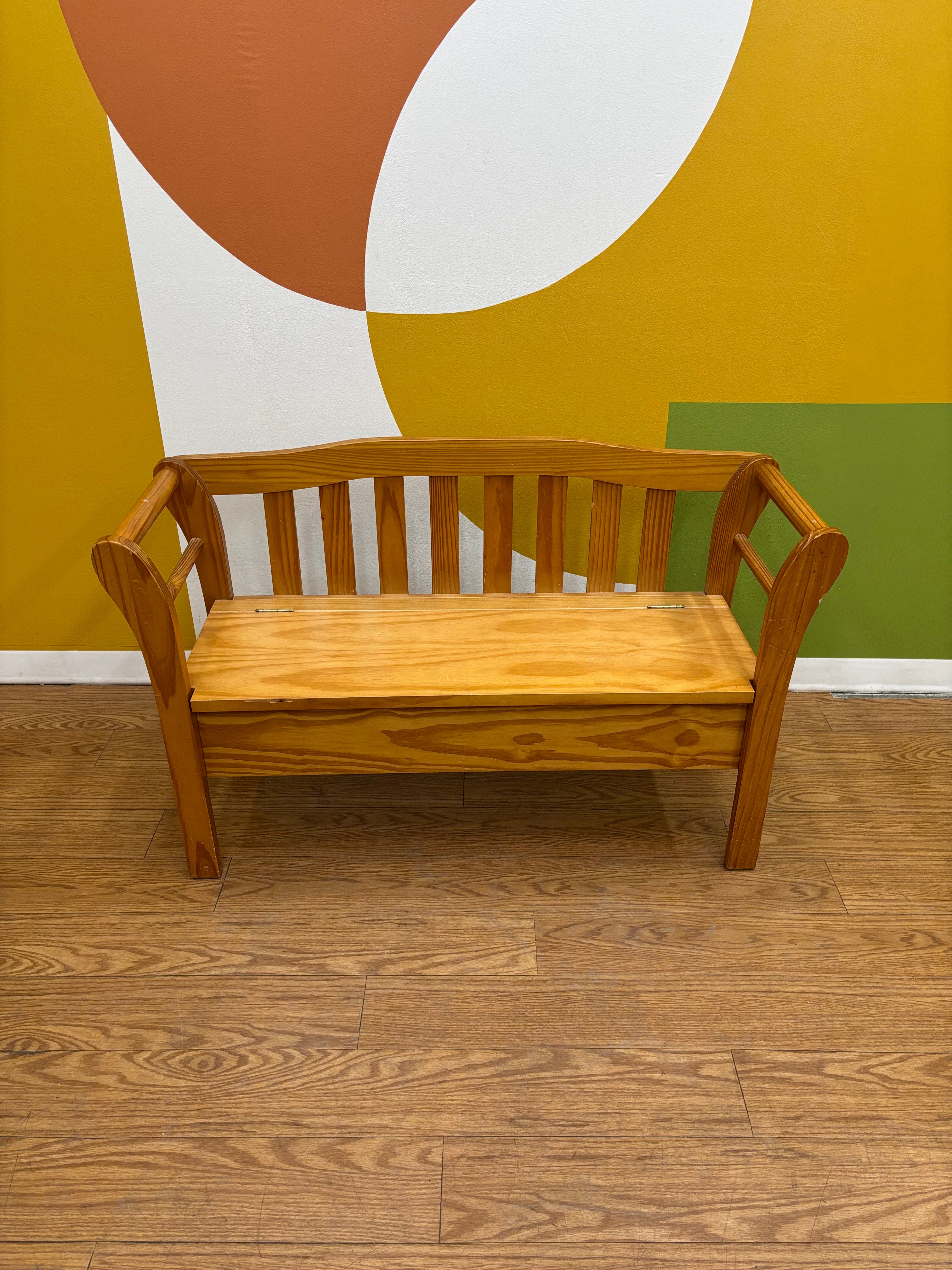 Wood Storage Bench