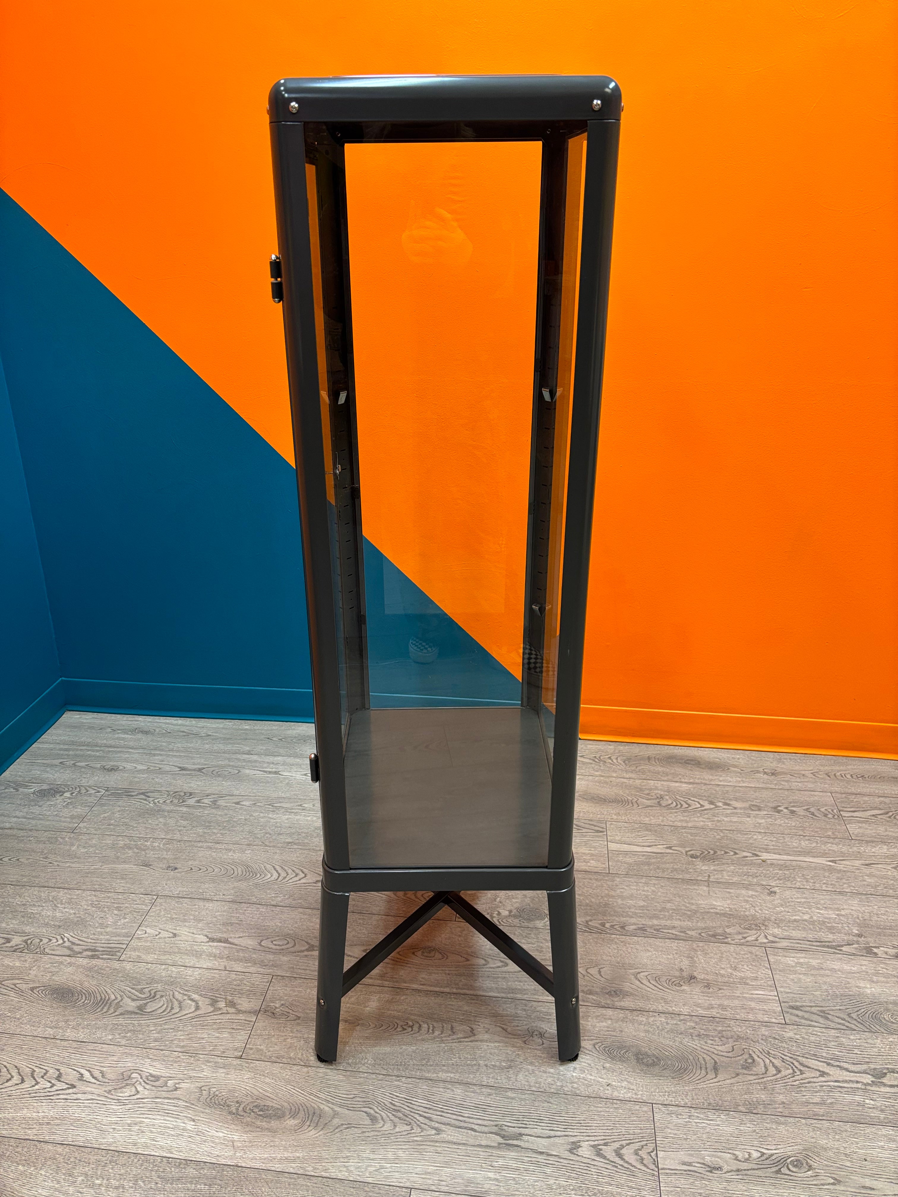 Charcoal Glass Door Cabinet with Key (FABRIKOR) - Ikea