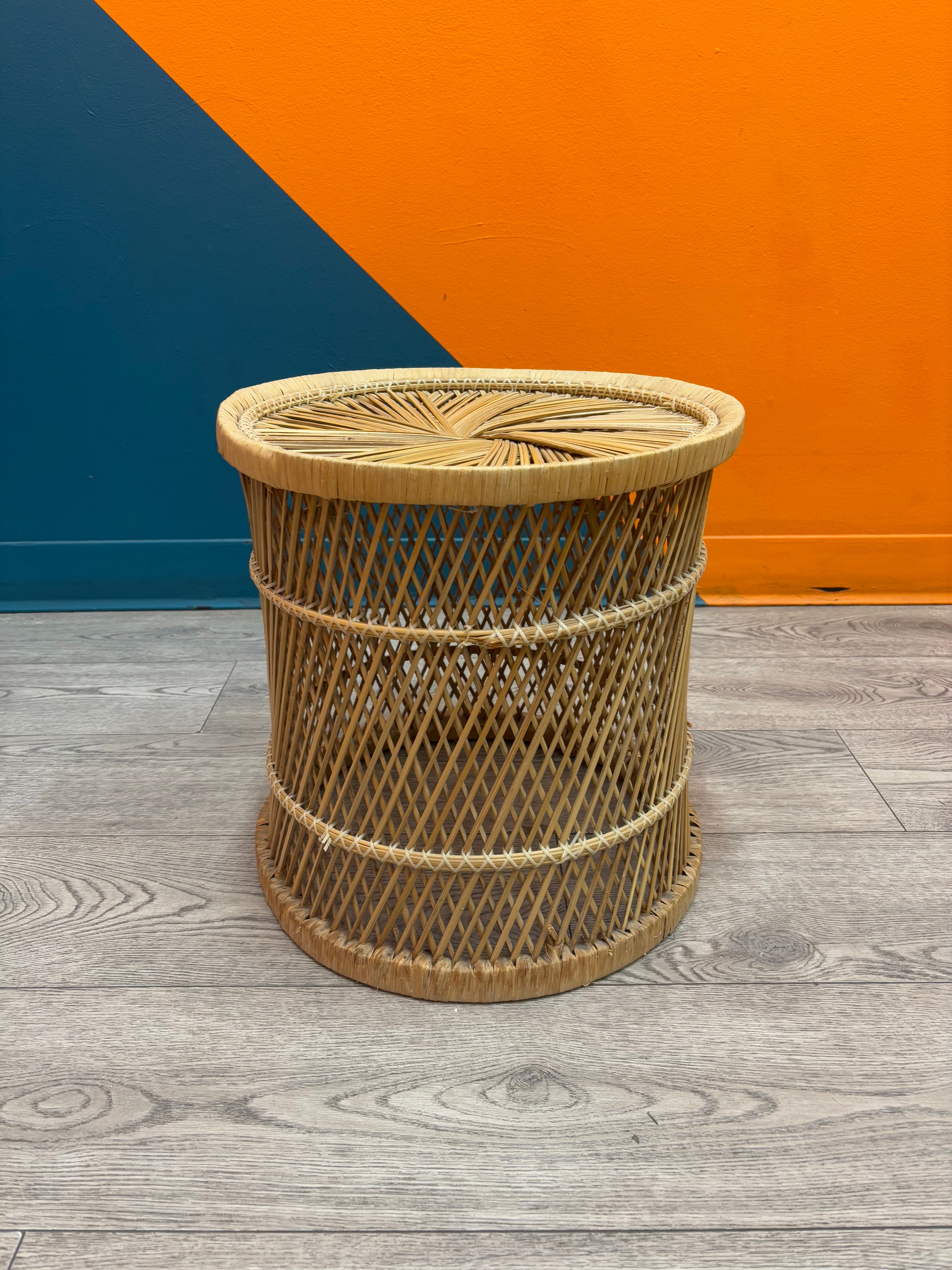 Small Wicker Side Table