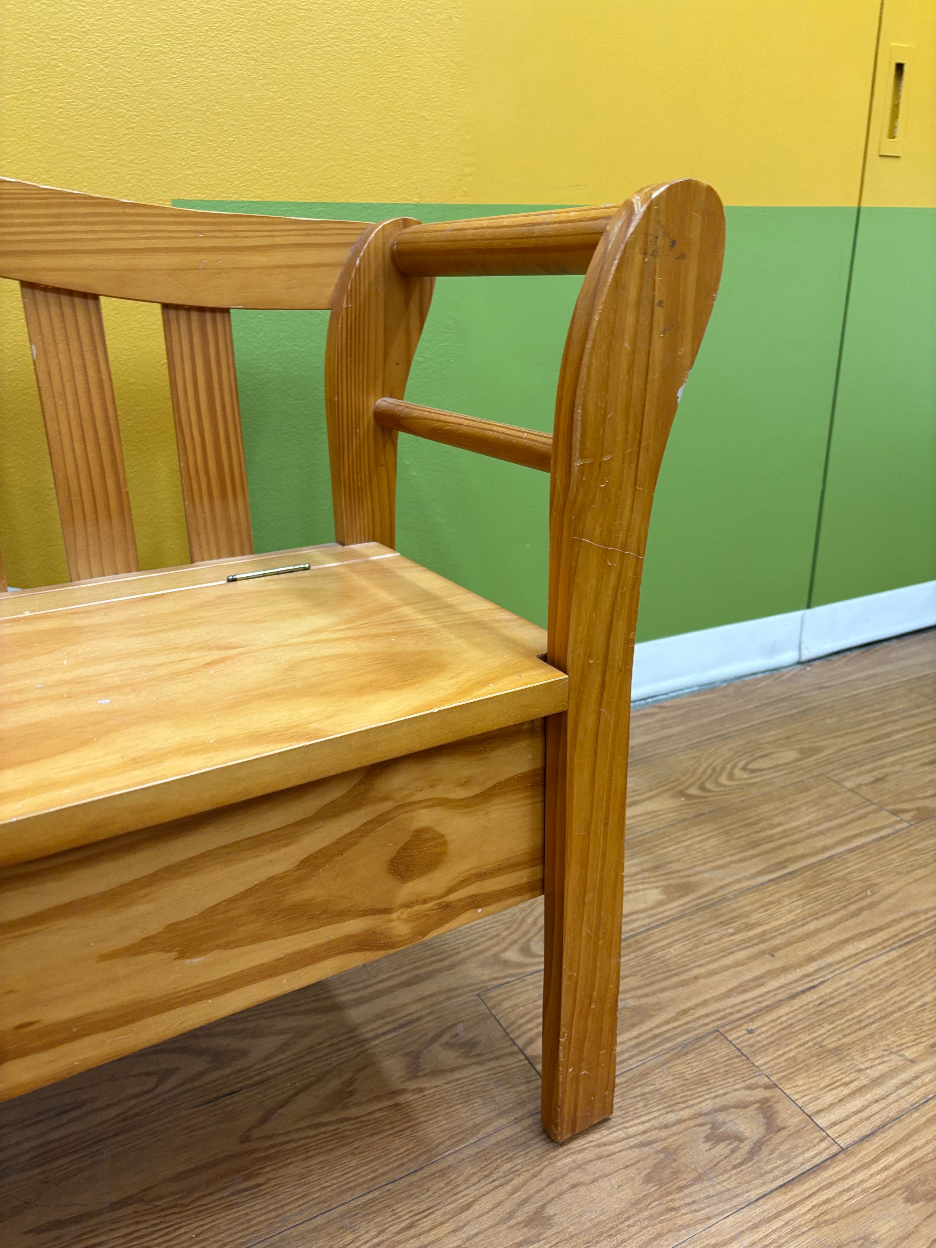 Wood Storage Bench