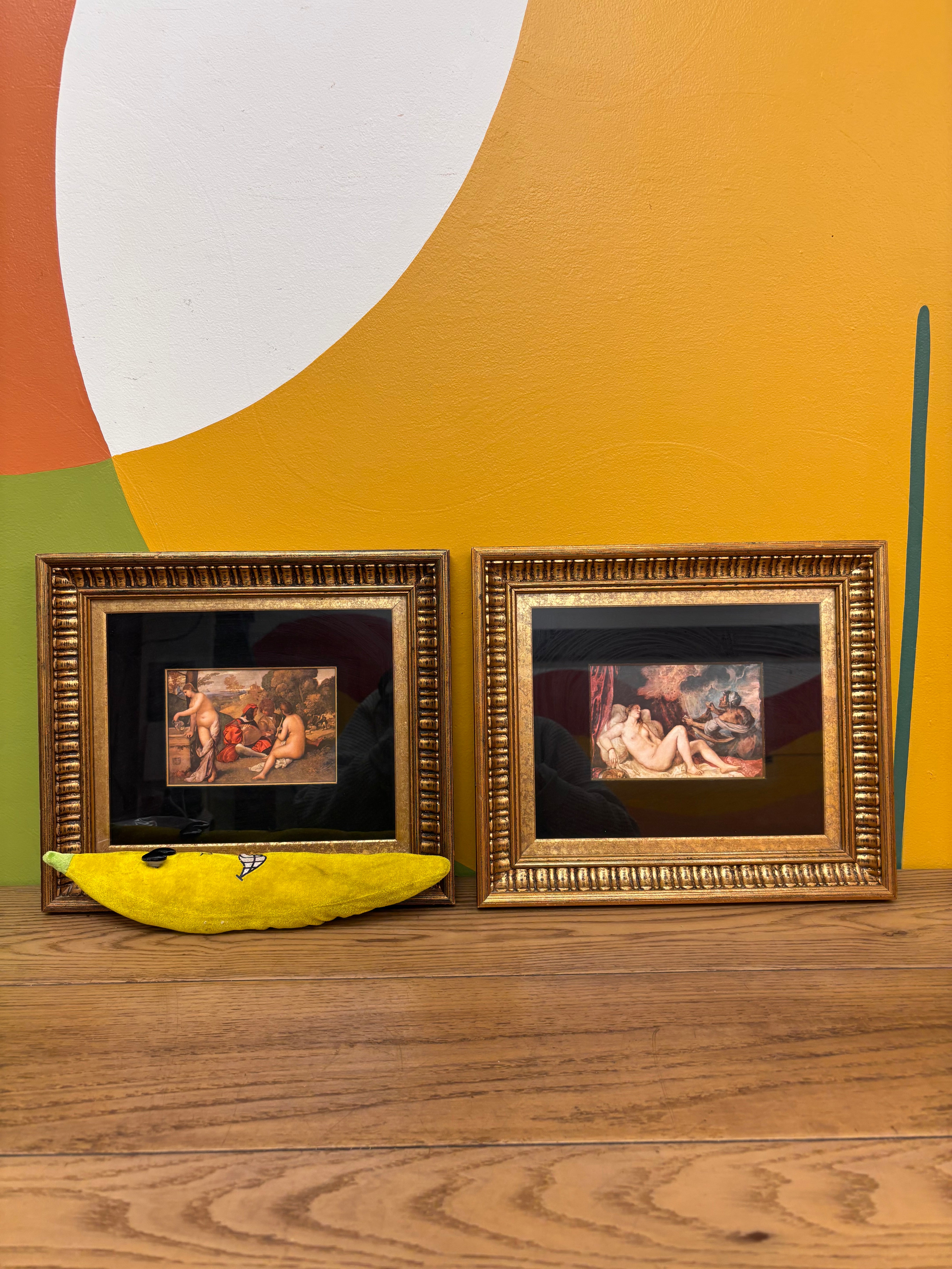 Set of 2 Gold Framed Art