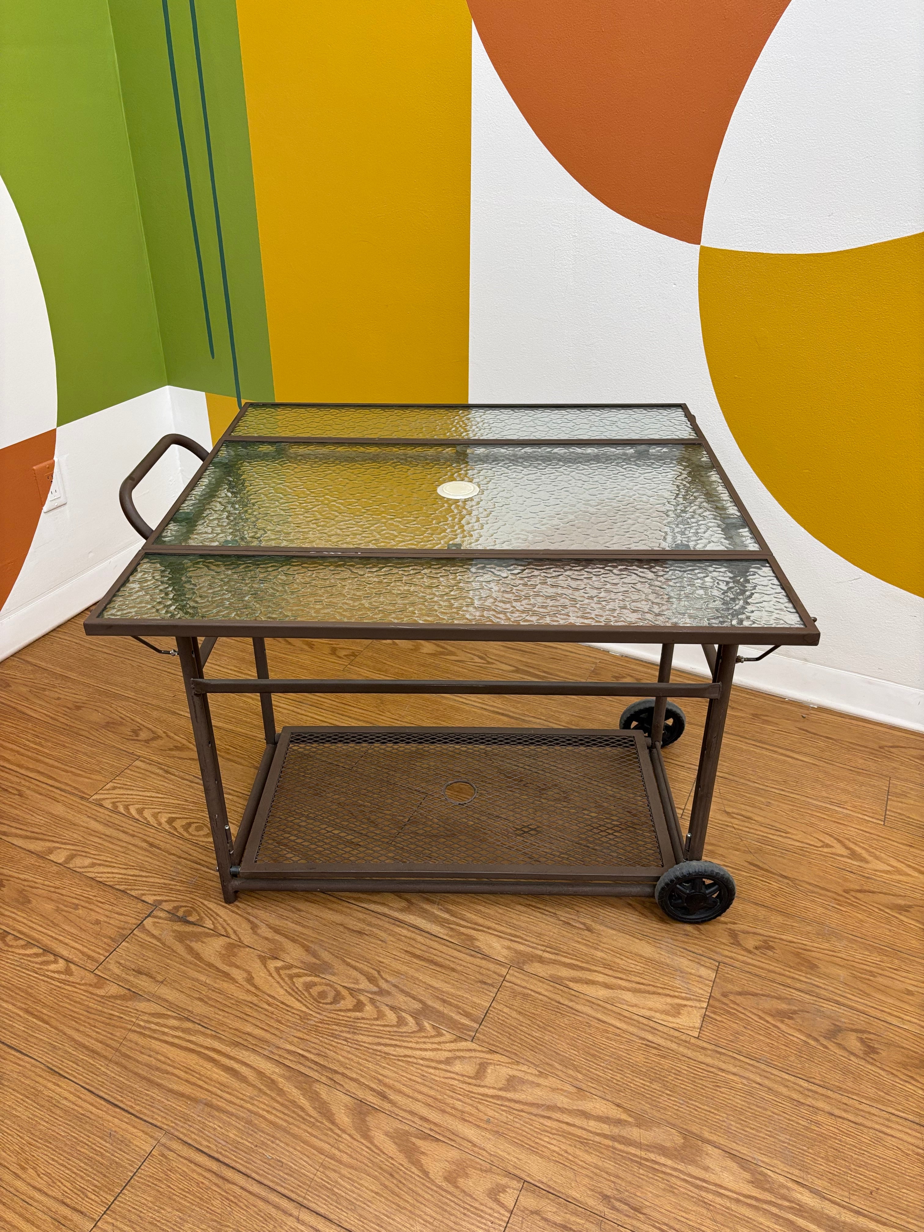 Rolling Glass Cart