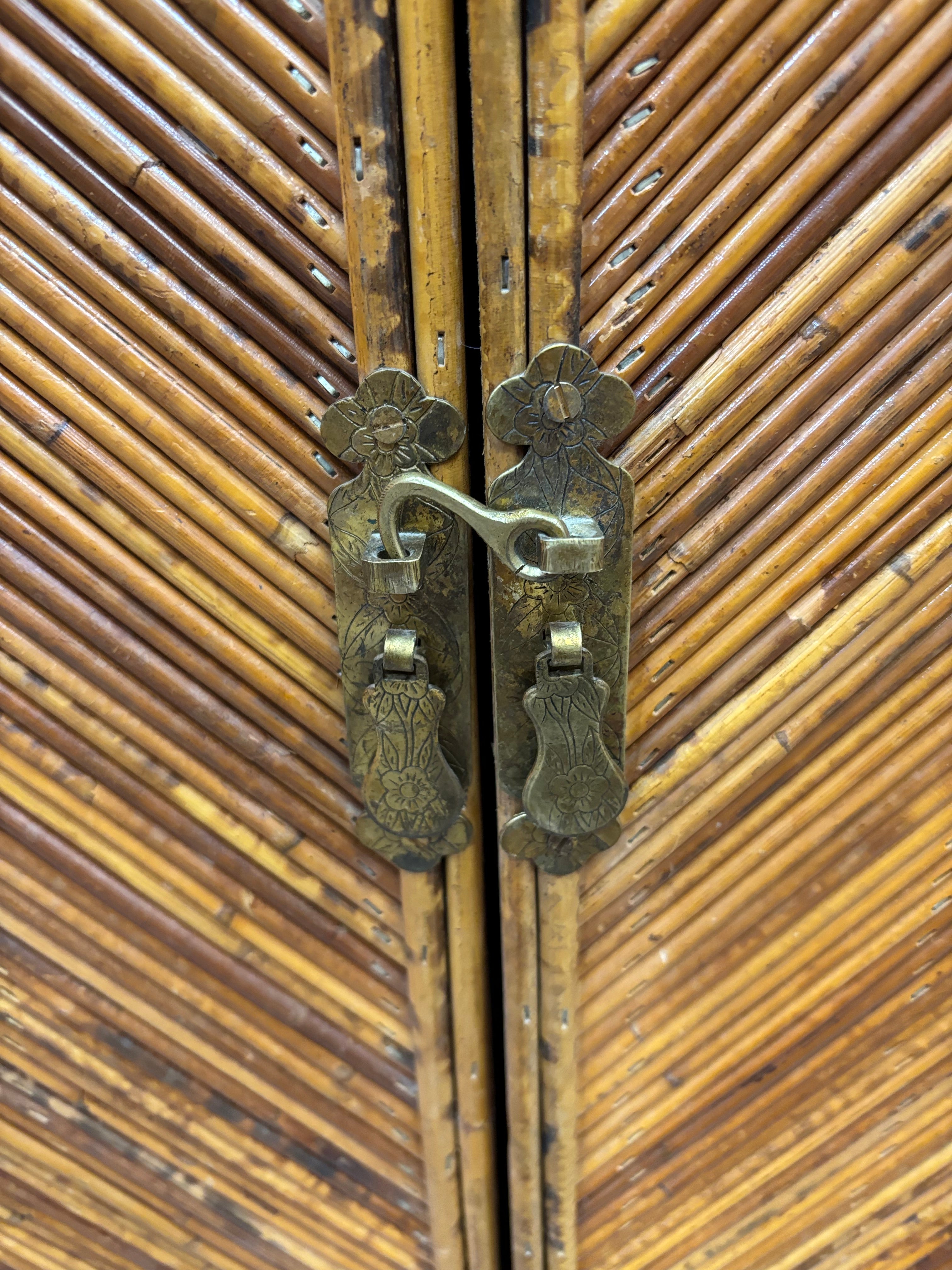 Tall Rattan Shelf