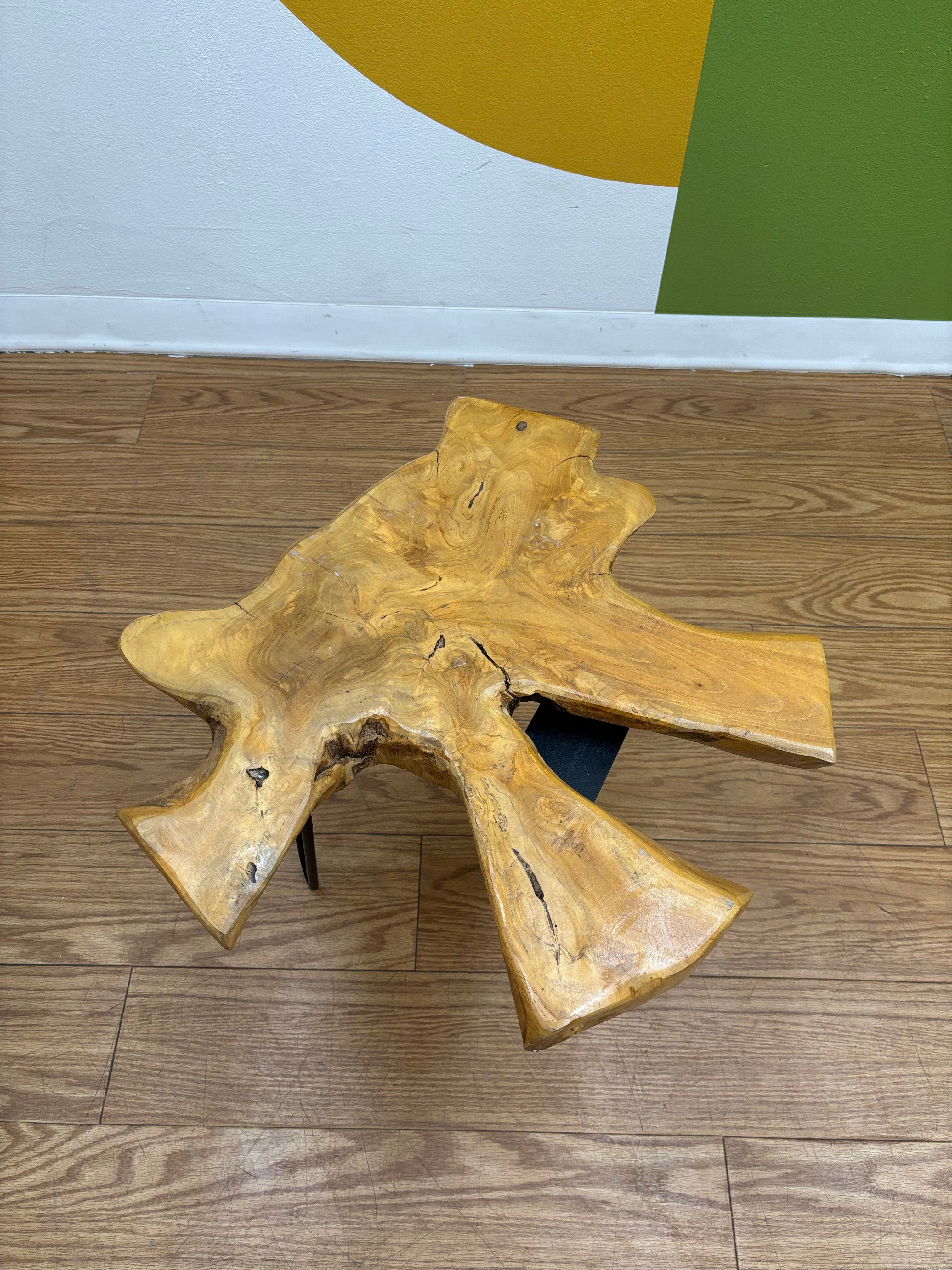 Live Edge Wood Side Table