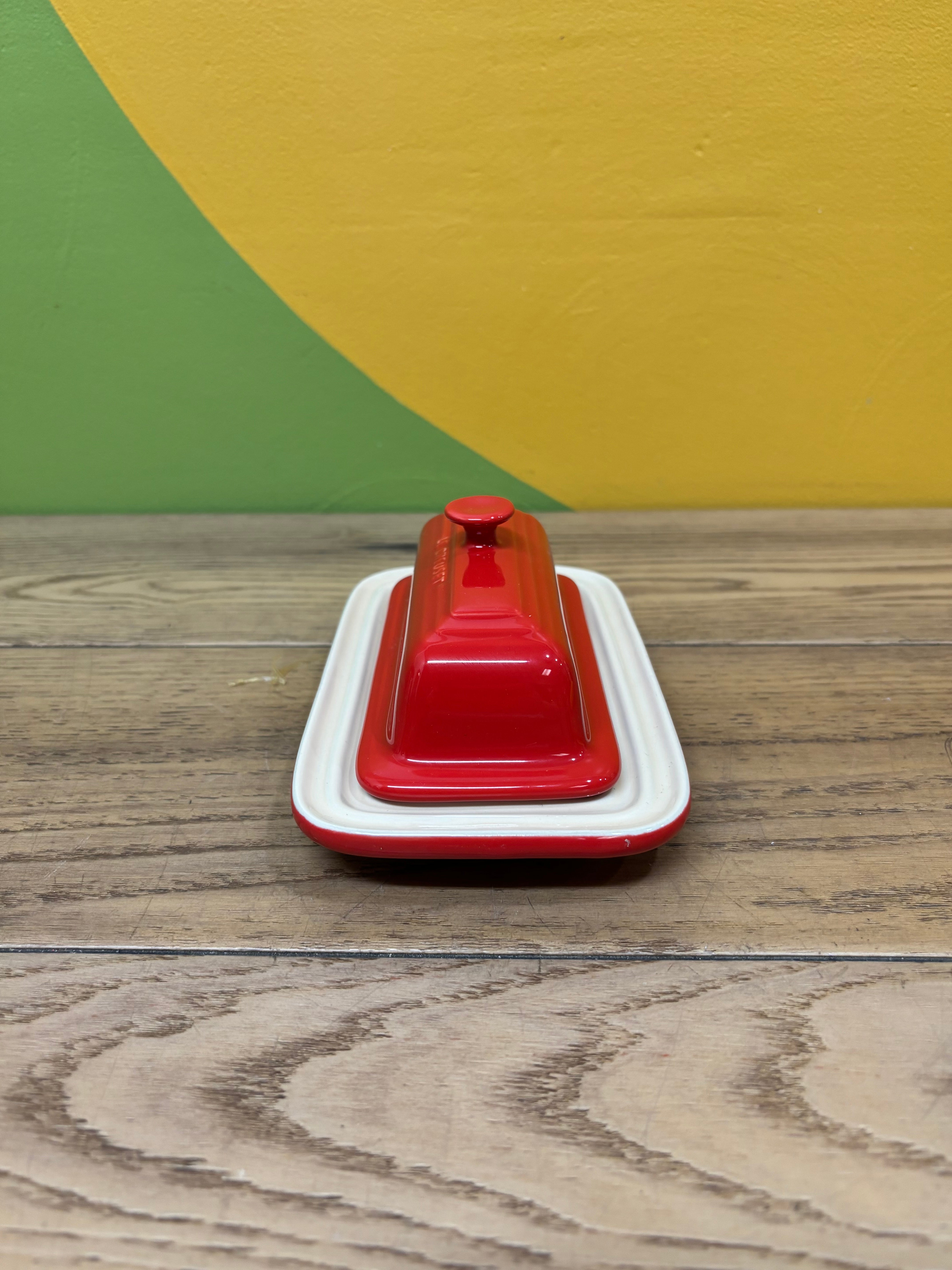 Red Le Creuset Butter Dish