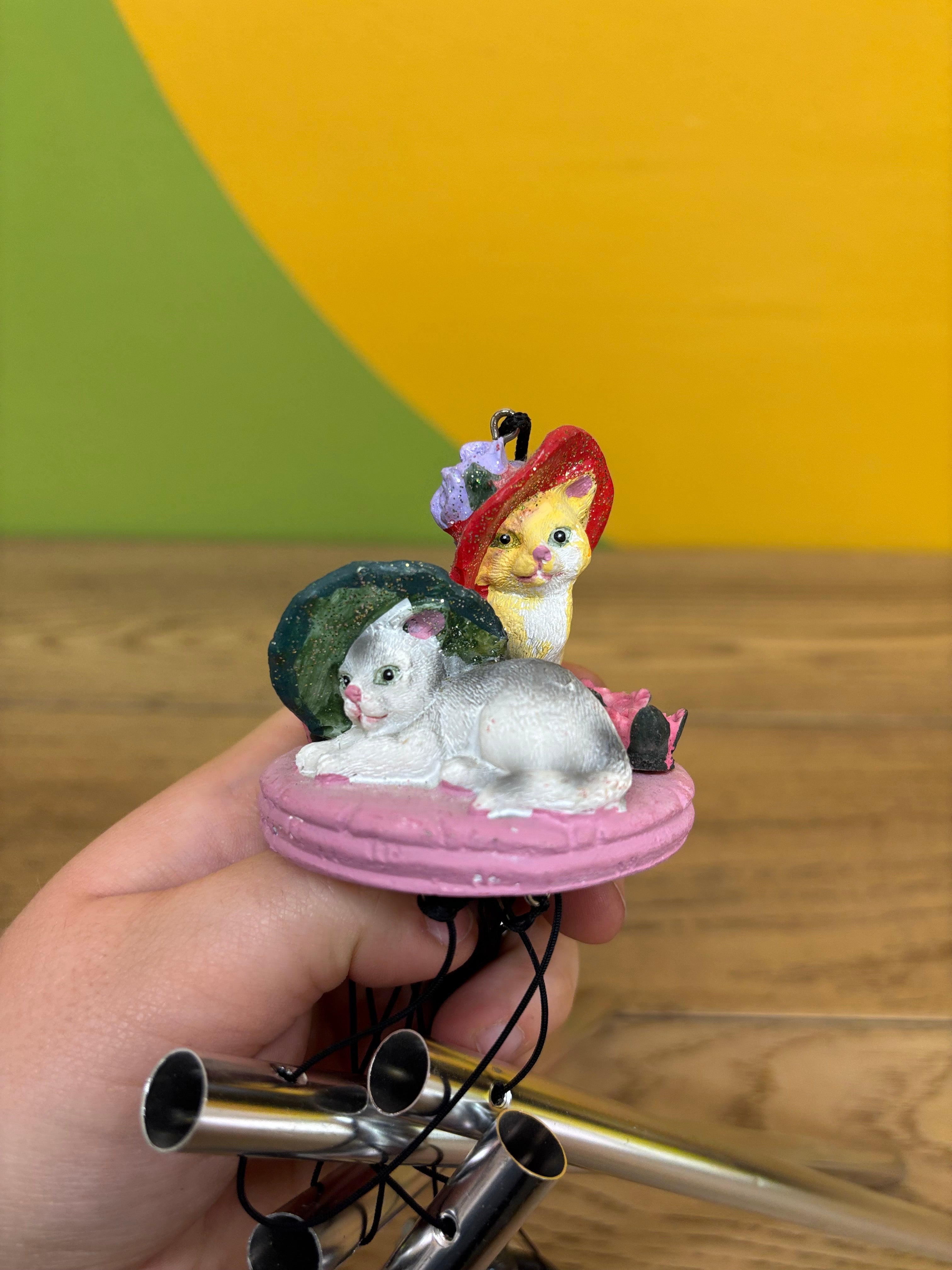 Small Kitten Themed Wind Chime
