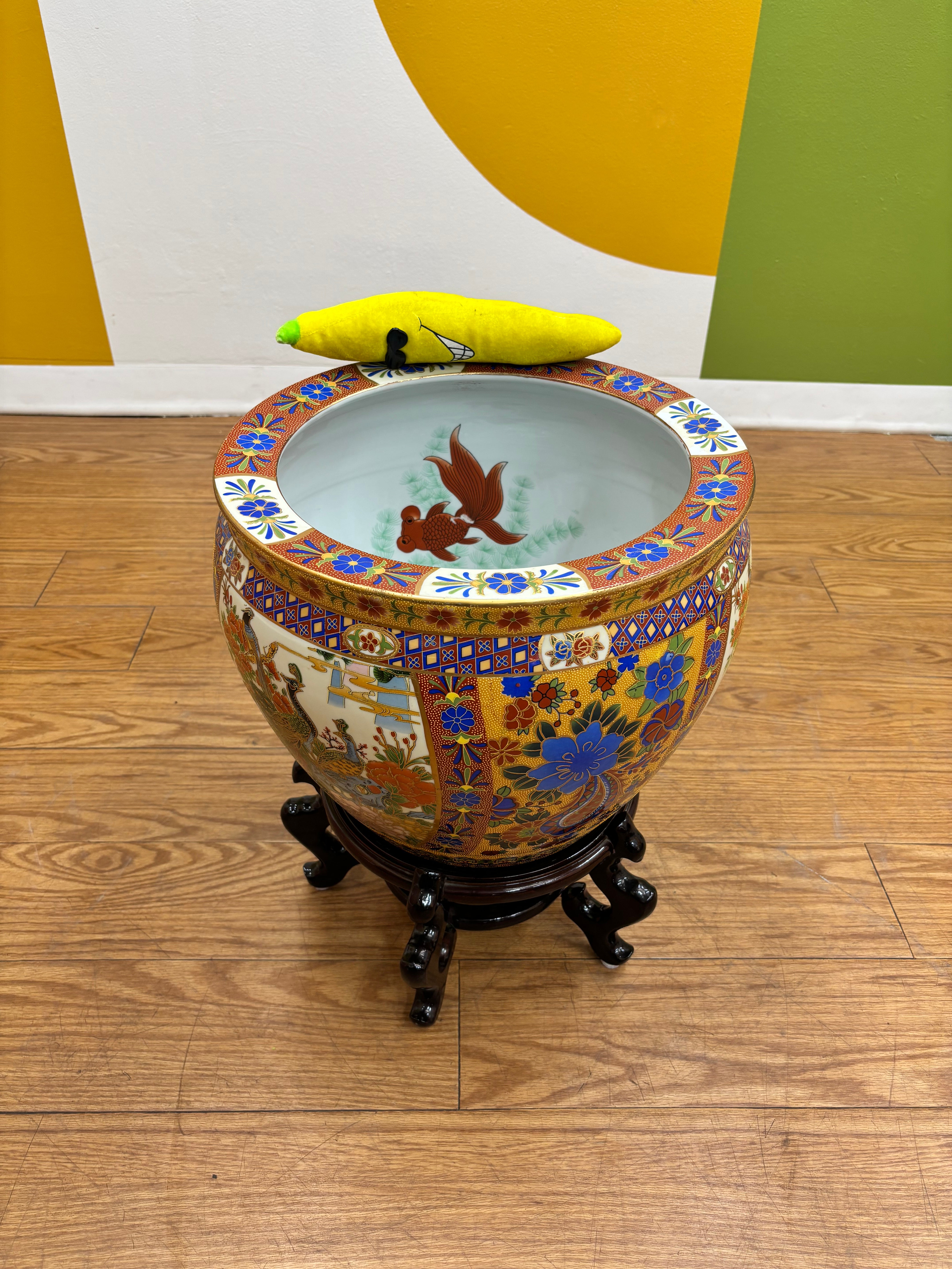 Large Fishbowl Planter on Stand (2)