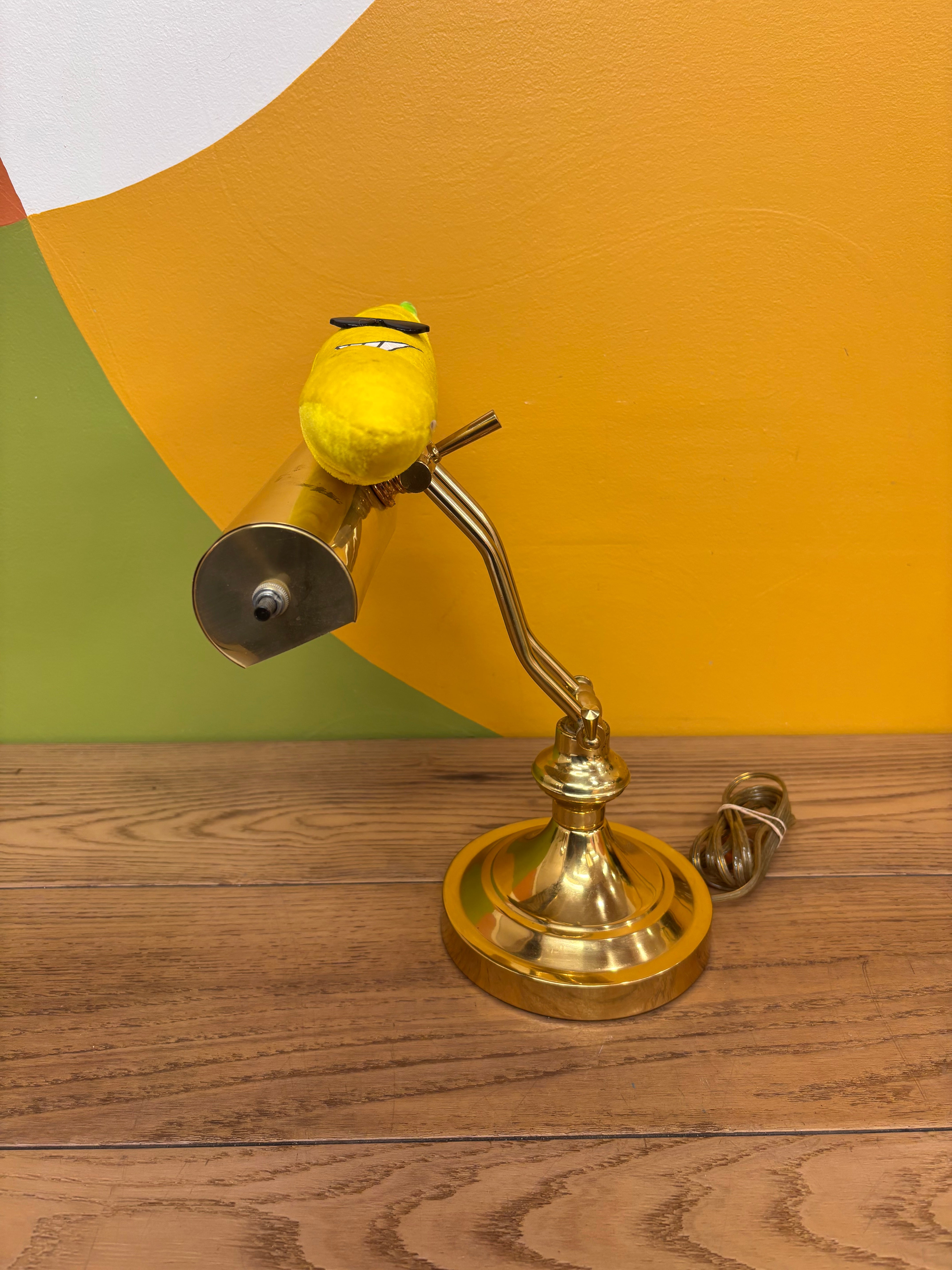 Gold Metal Bankers Lamp