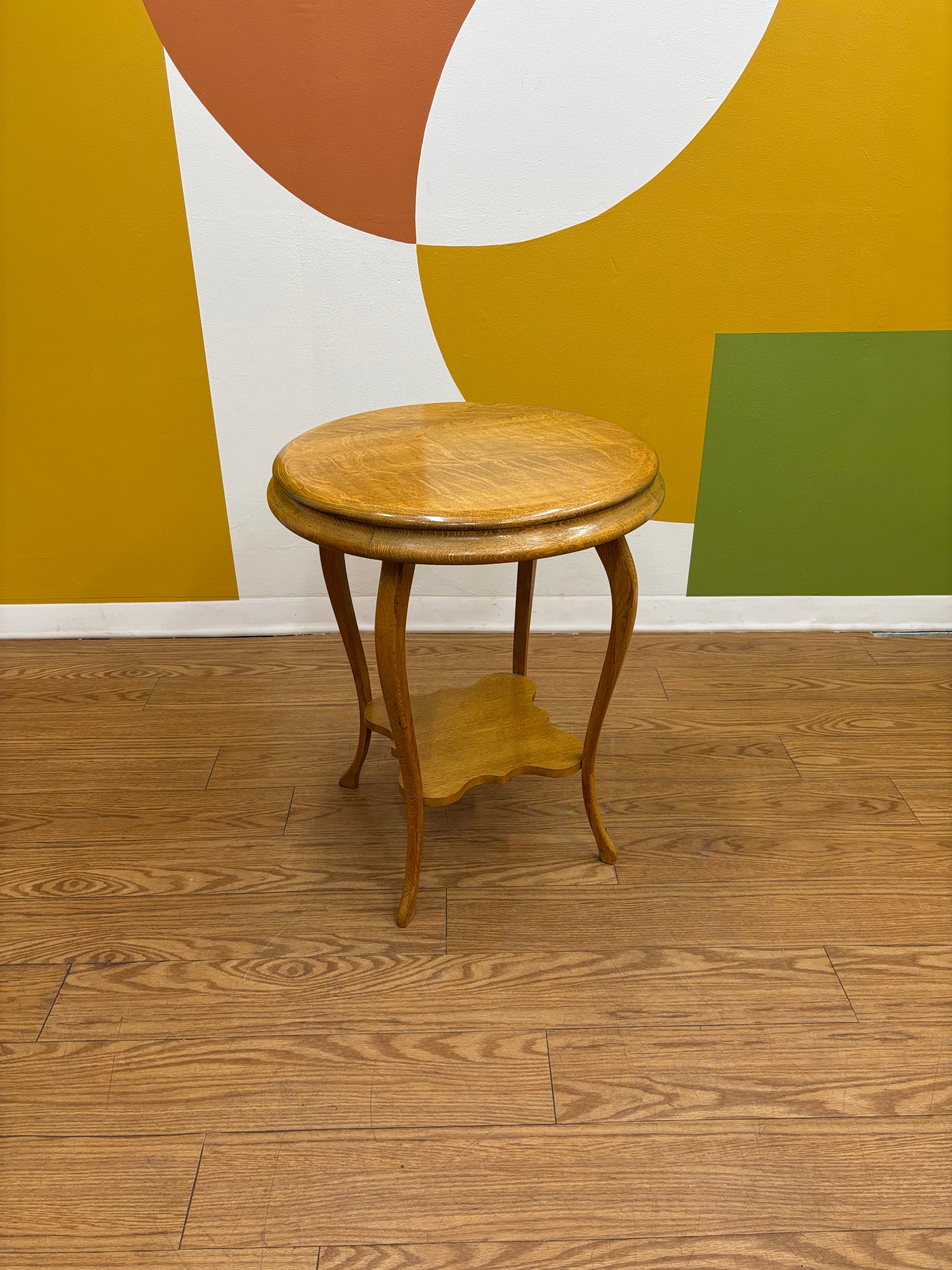 Round Wood Side Table