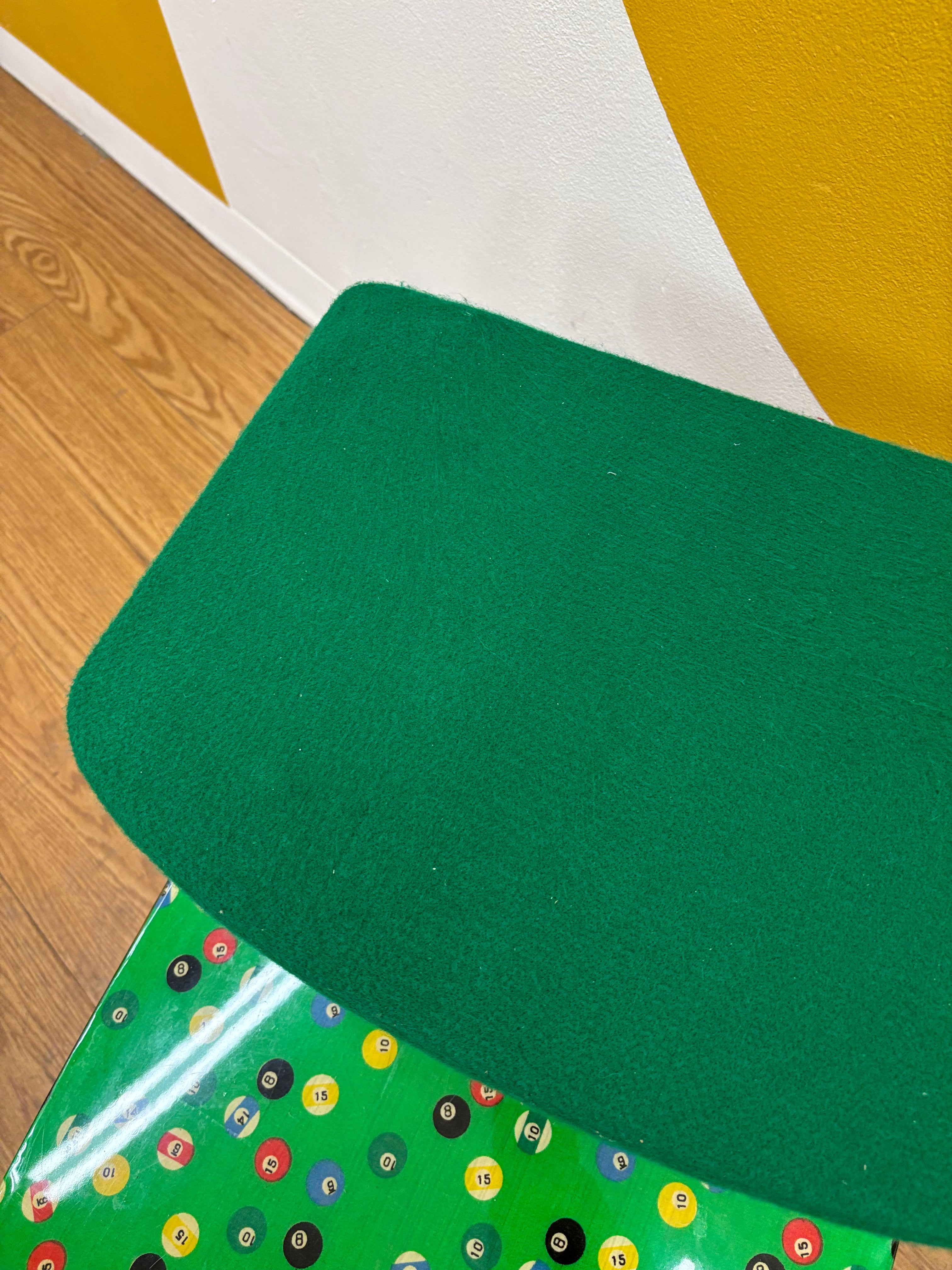 Green Billiard Ball Pattern Side Table