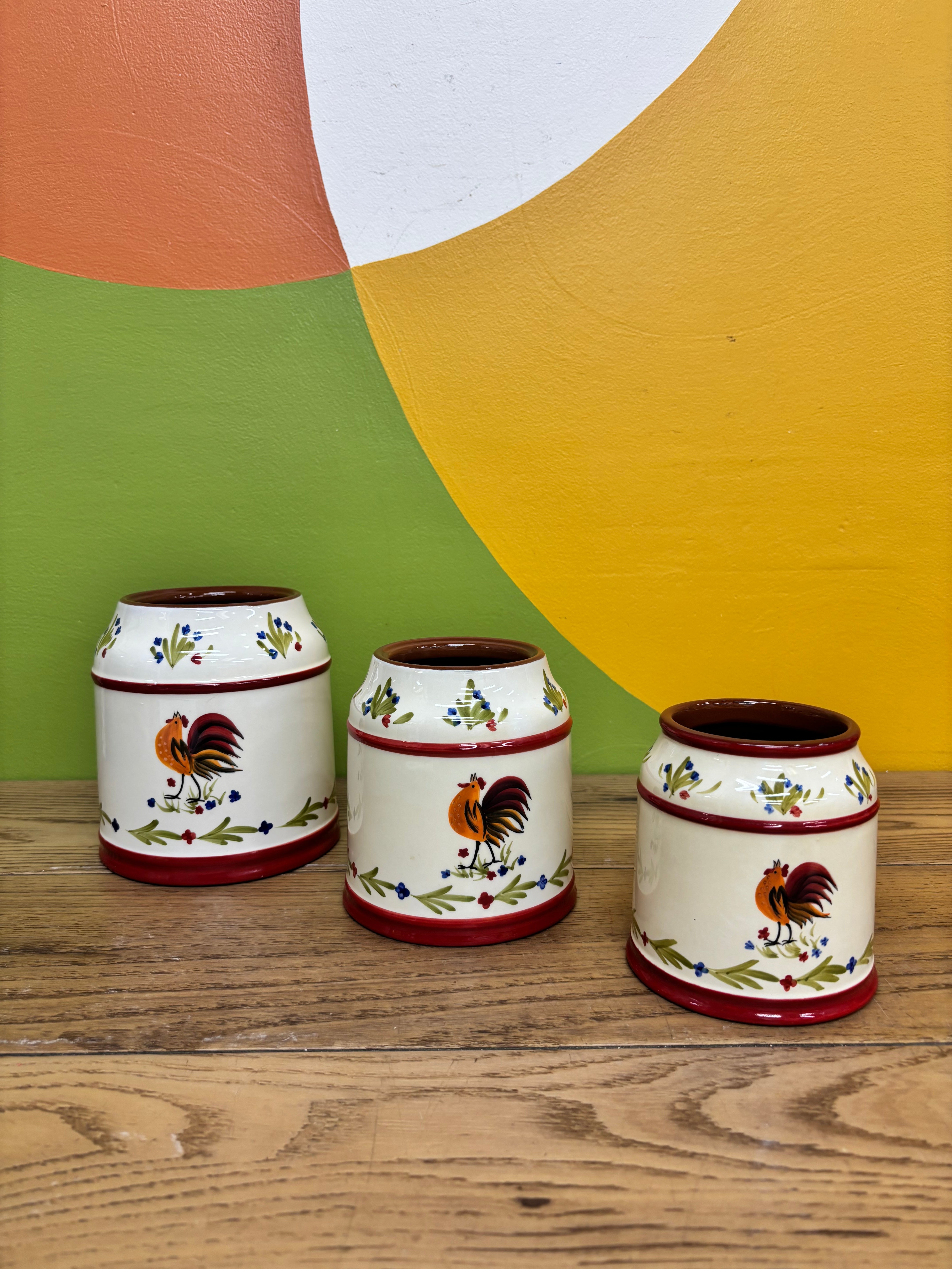 Avon Rooster Canisters