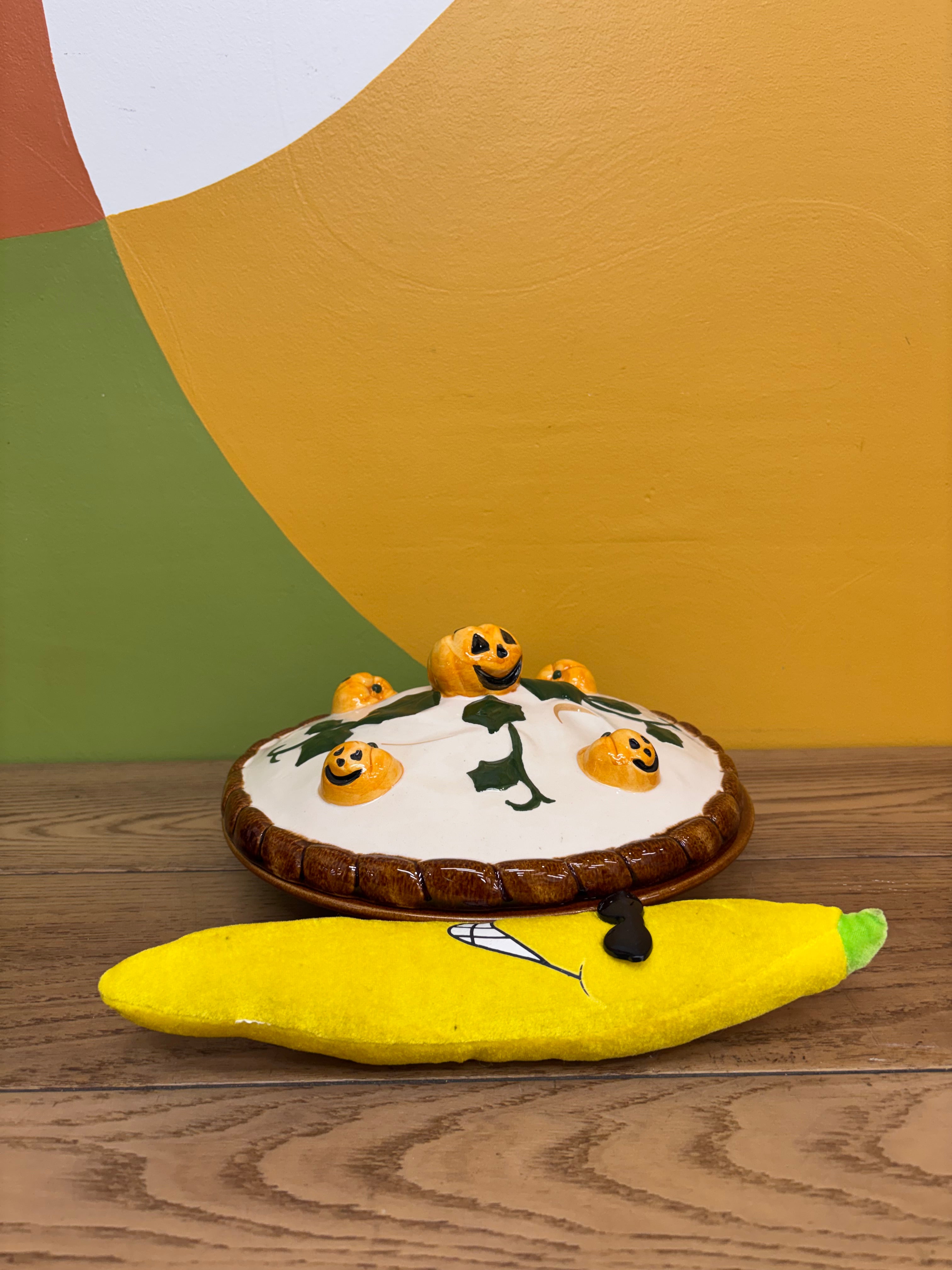 Ceramic Pumpkin Pie Dish