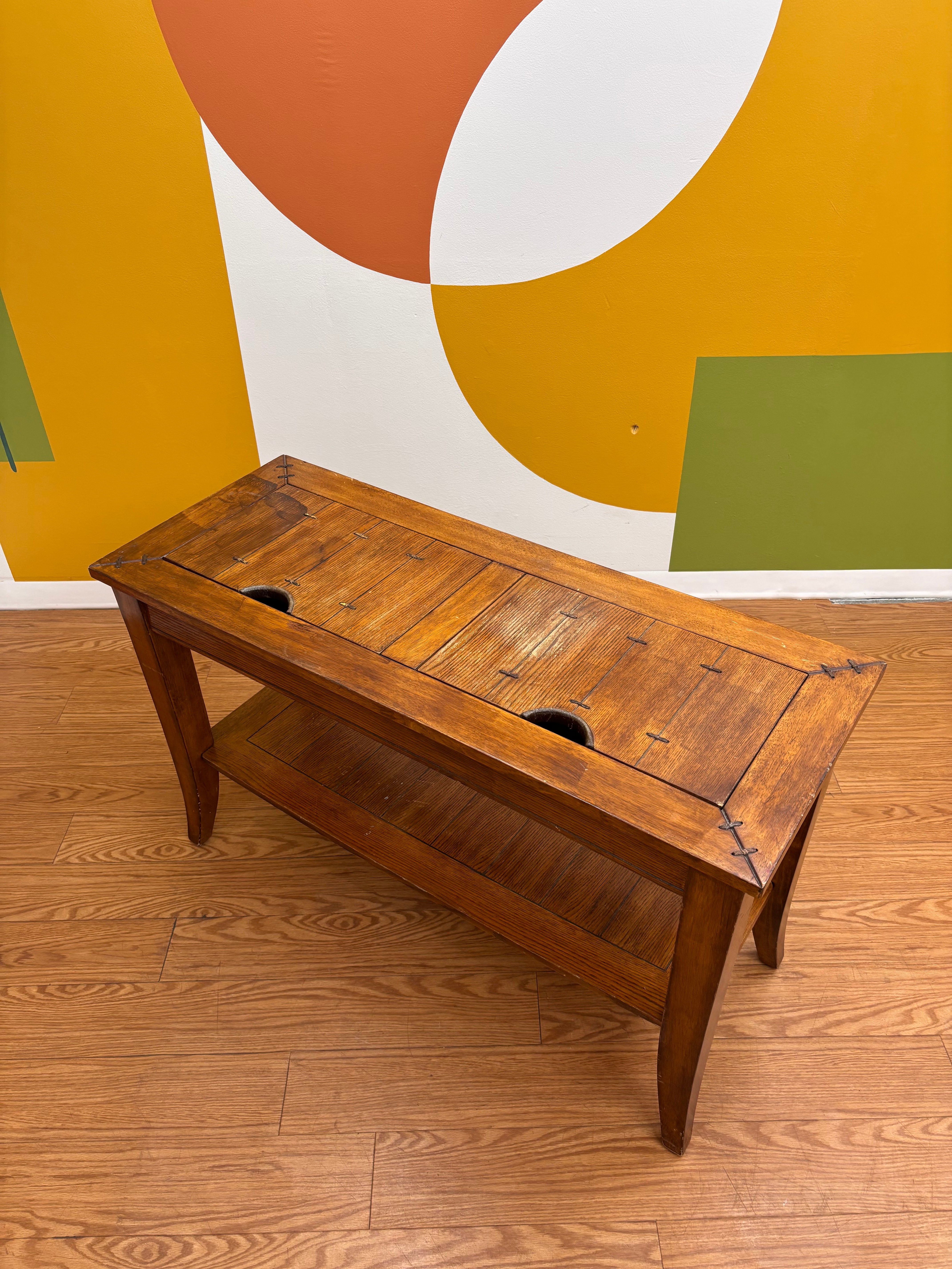 Wood Console Table with Storage