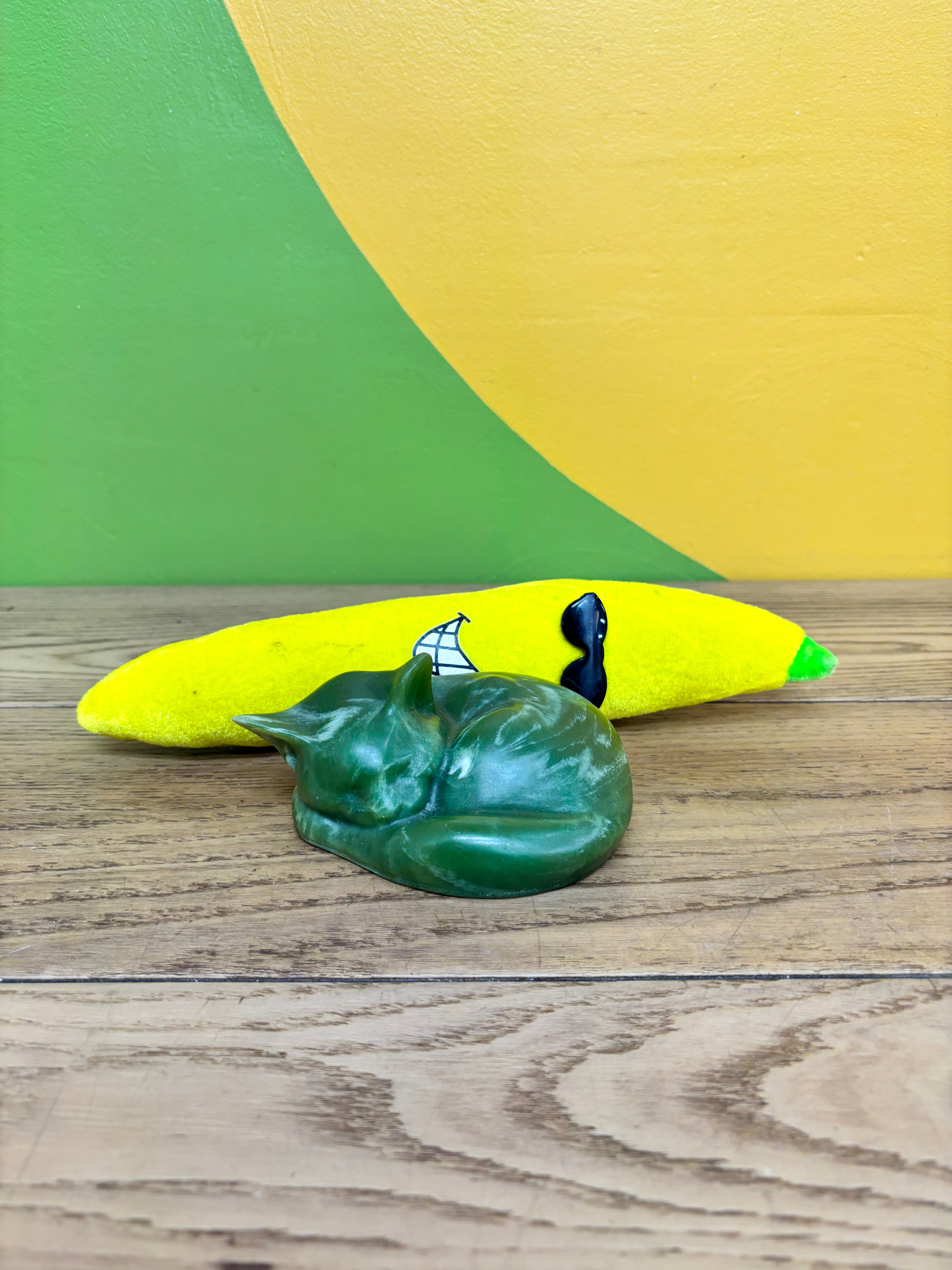 Green Cat Statue