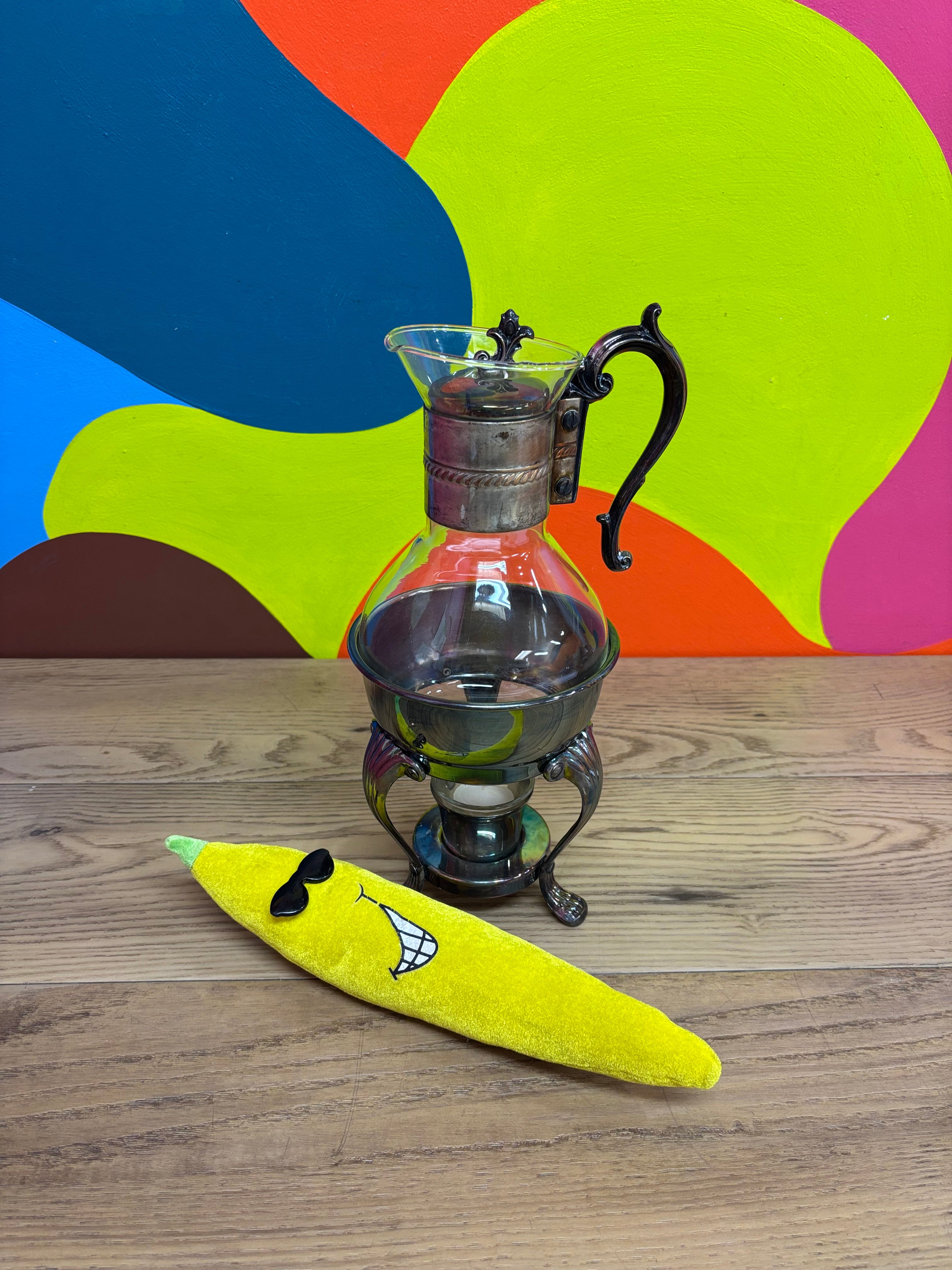 Glass Carafe with Warming Stand