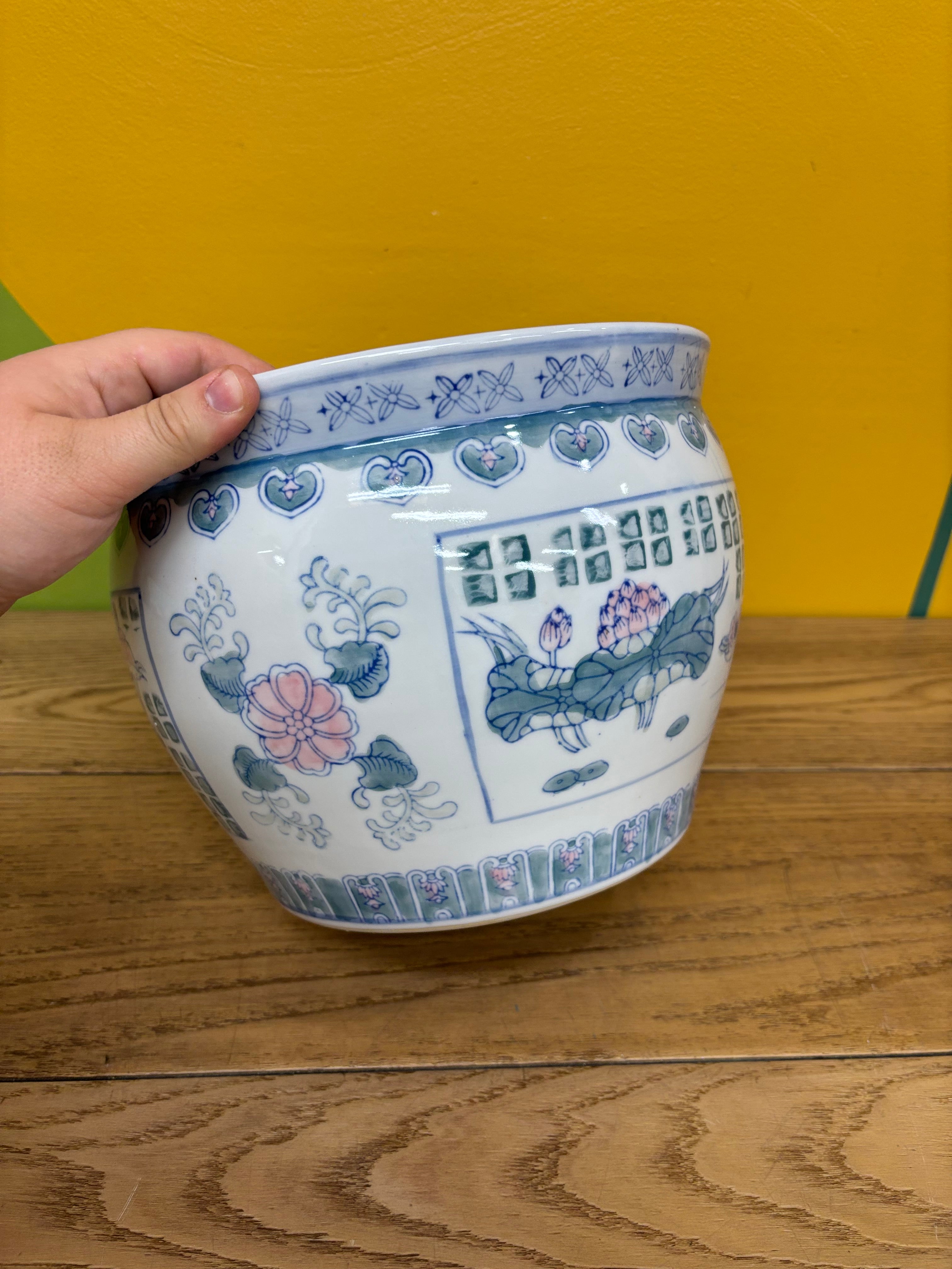 Blue & White Planter Pot