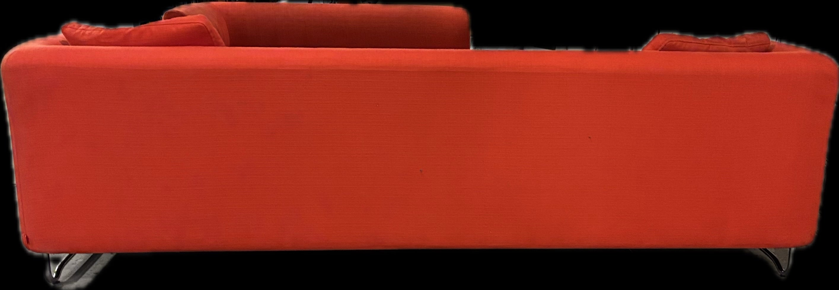 Orange 2 Piece Sectional (EQ3)