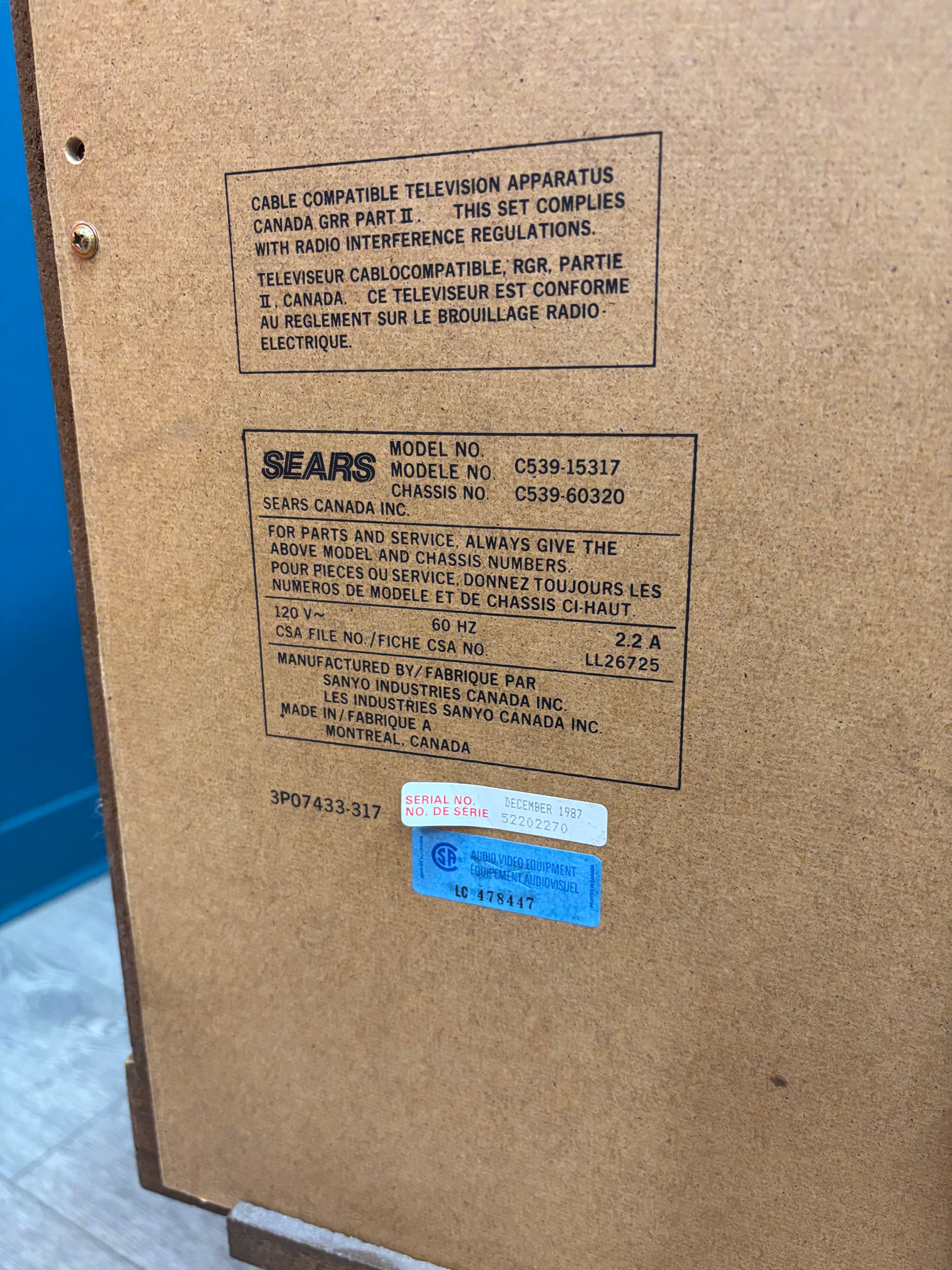 Large Console TV