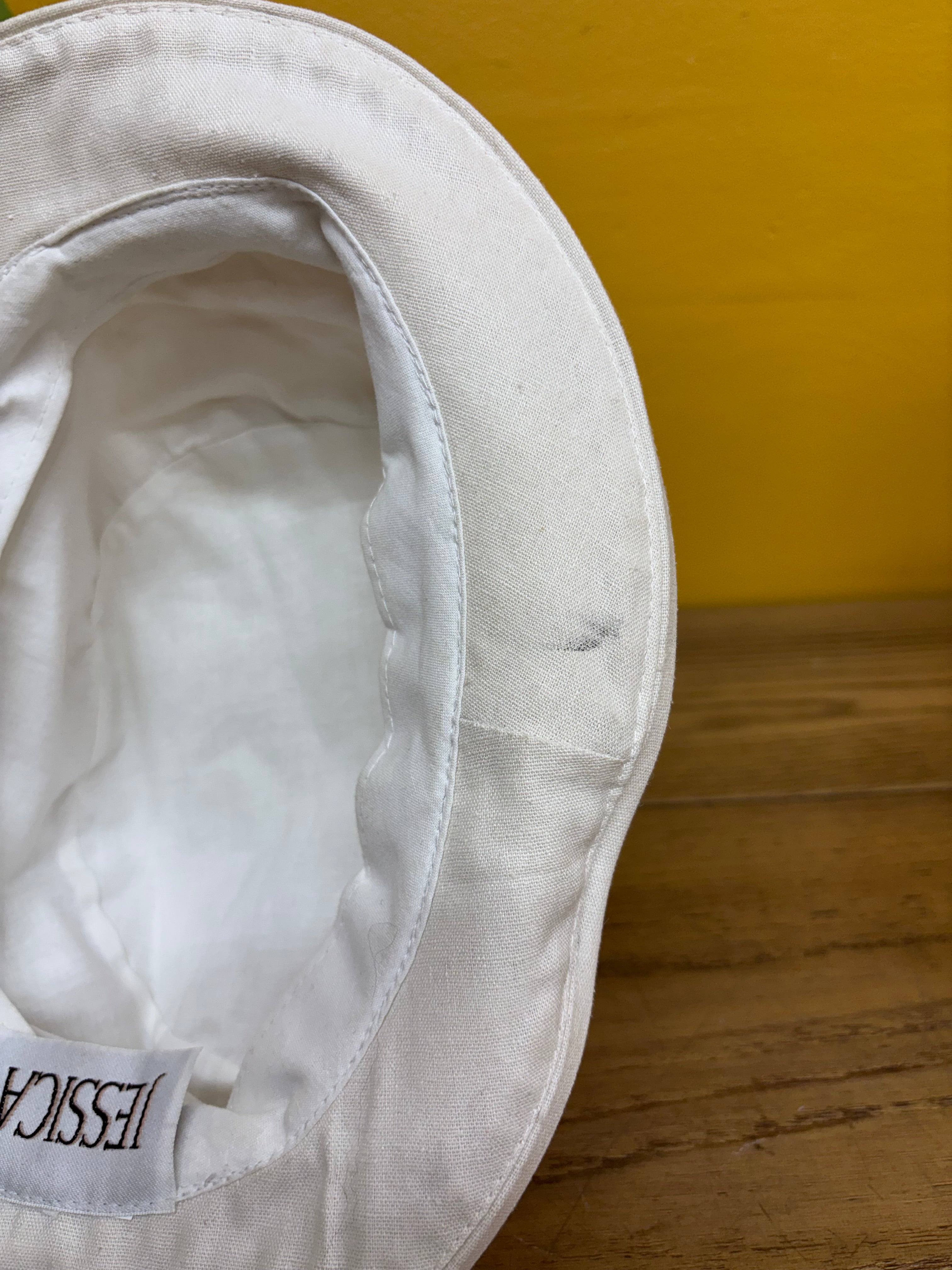 Blue & White Embroidered Bucket Hat