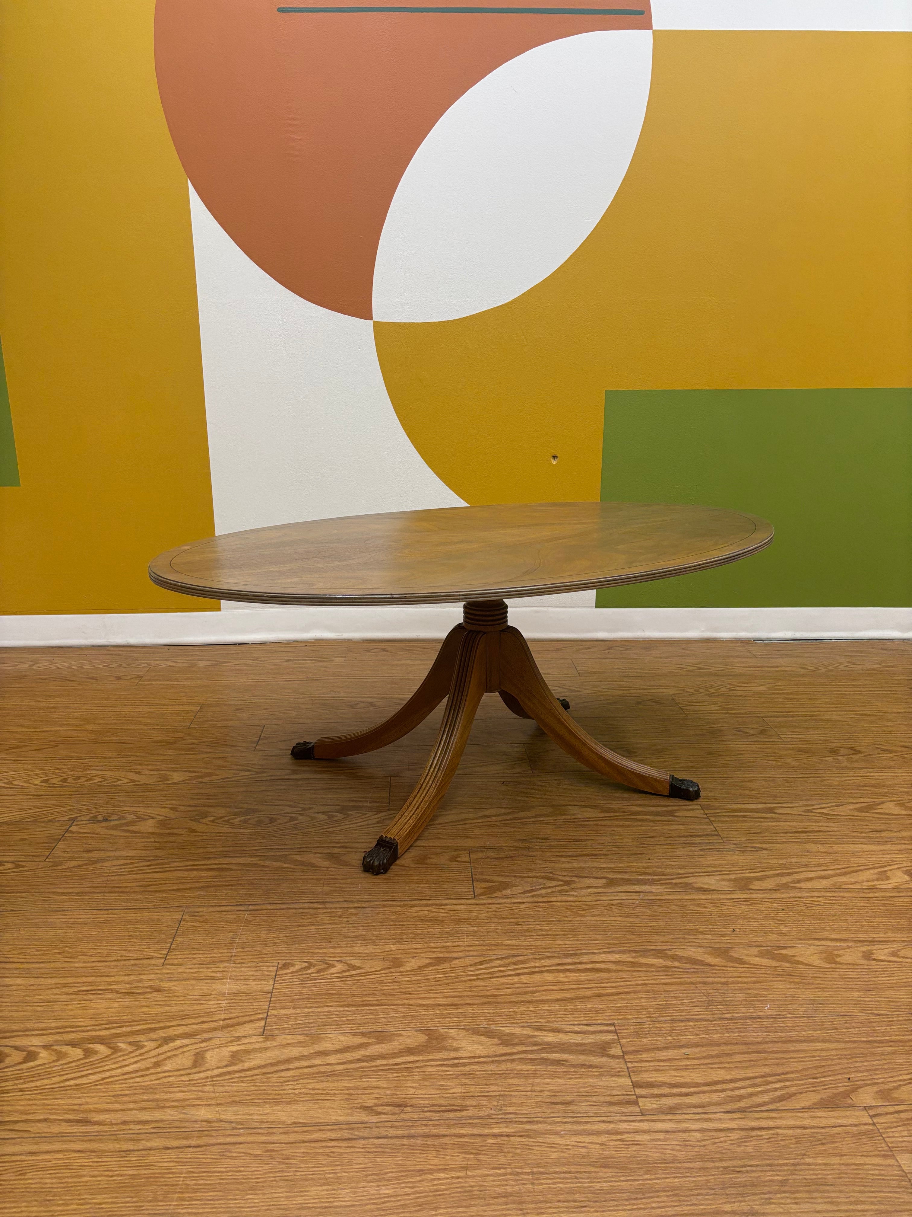 Wood Oval Coffee Table