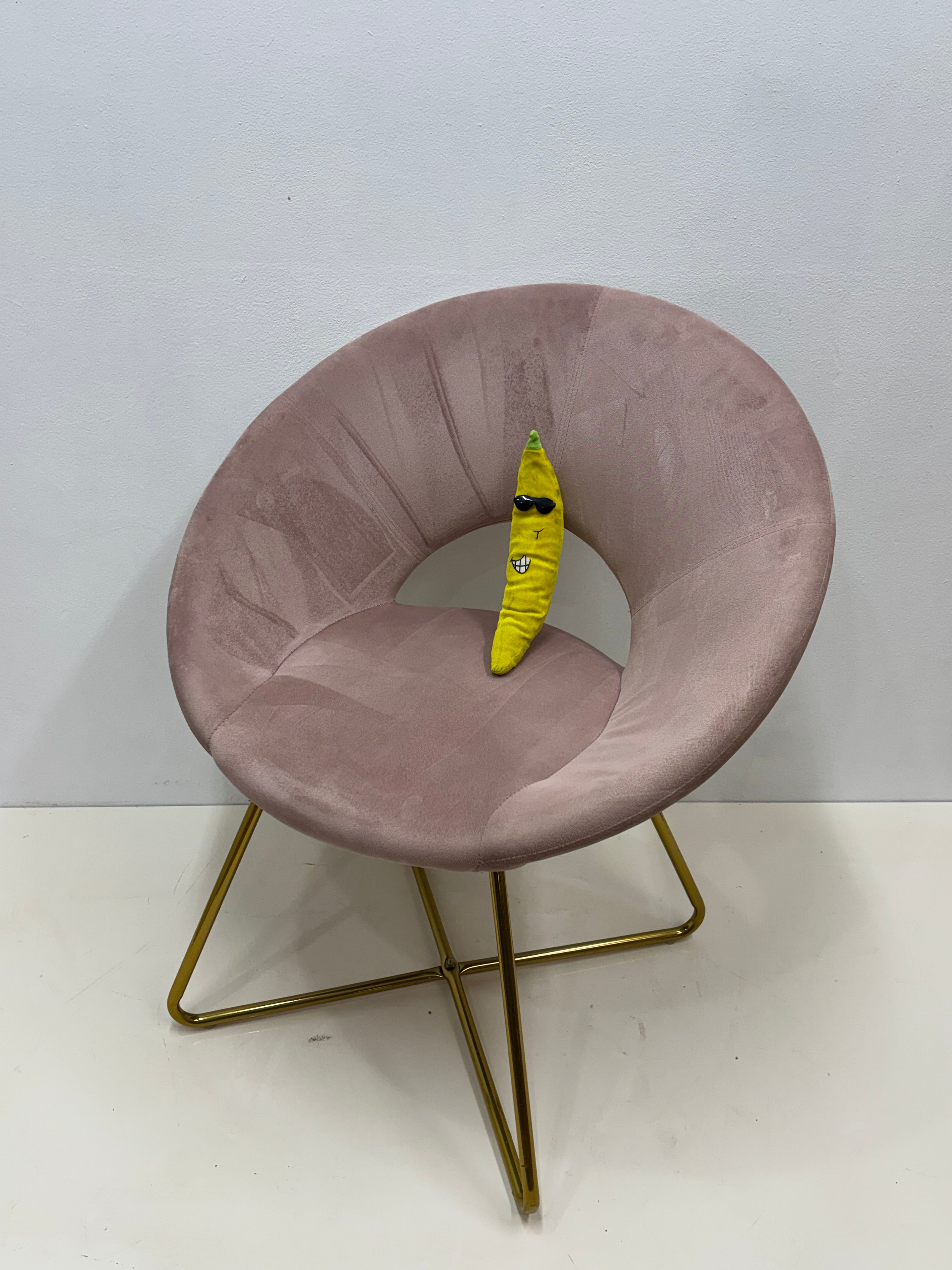 Pink Velvet Accent Chair