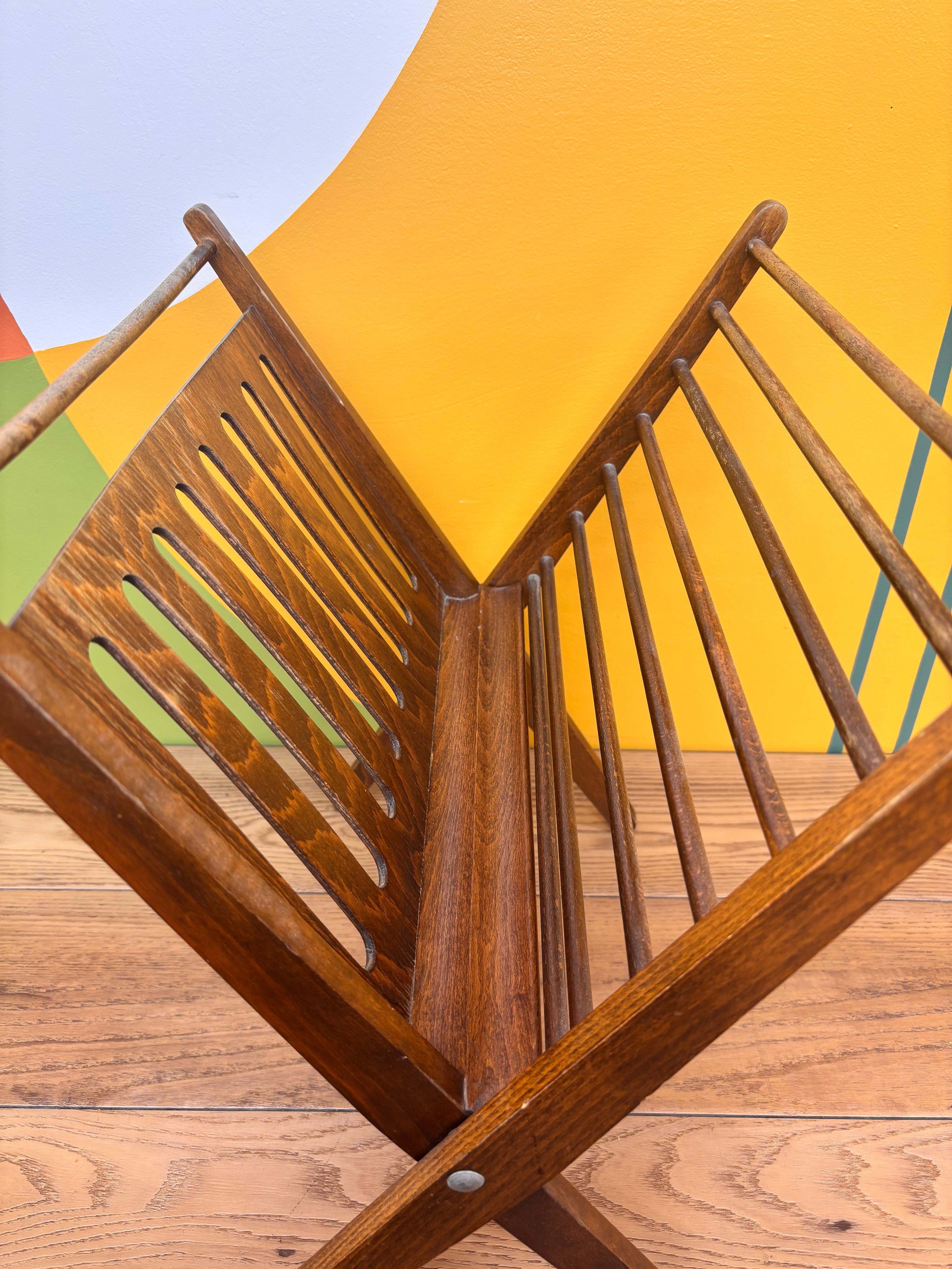 Wooden Magazine Holder