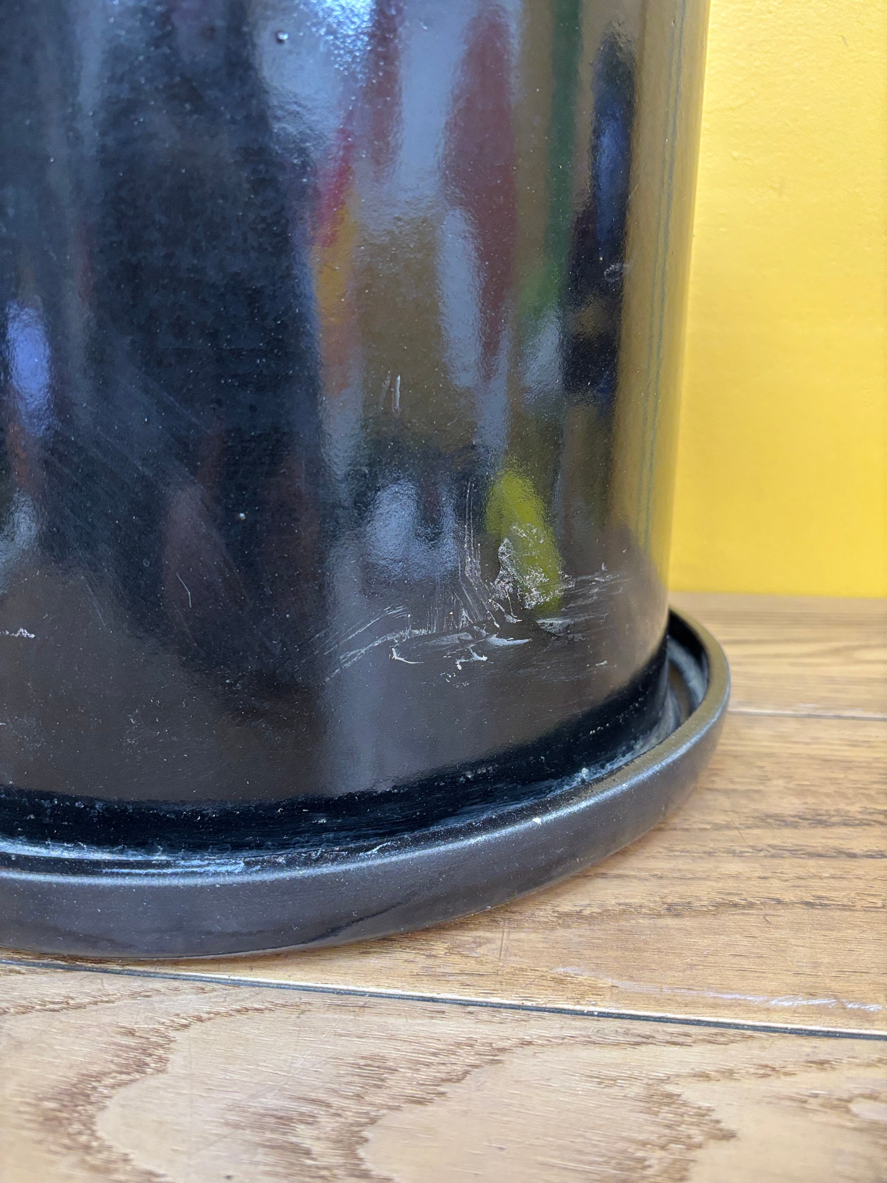 Black Ceramic Planter