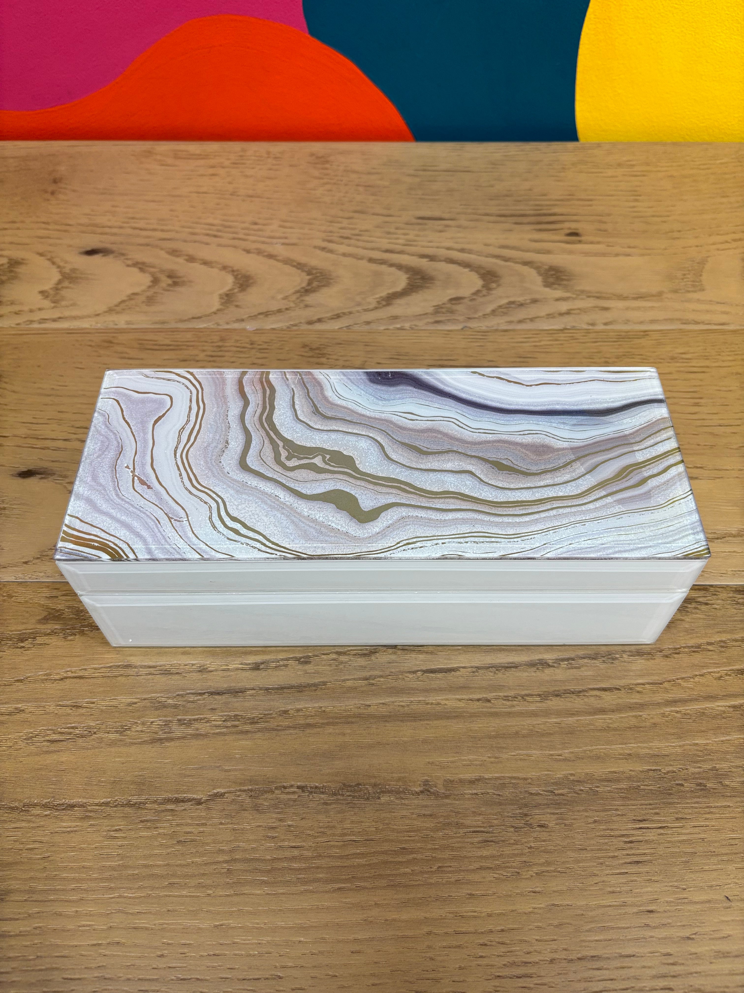 White Marble Decor Box