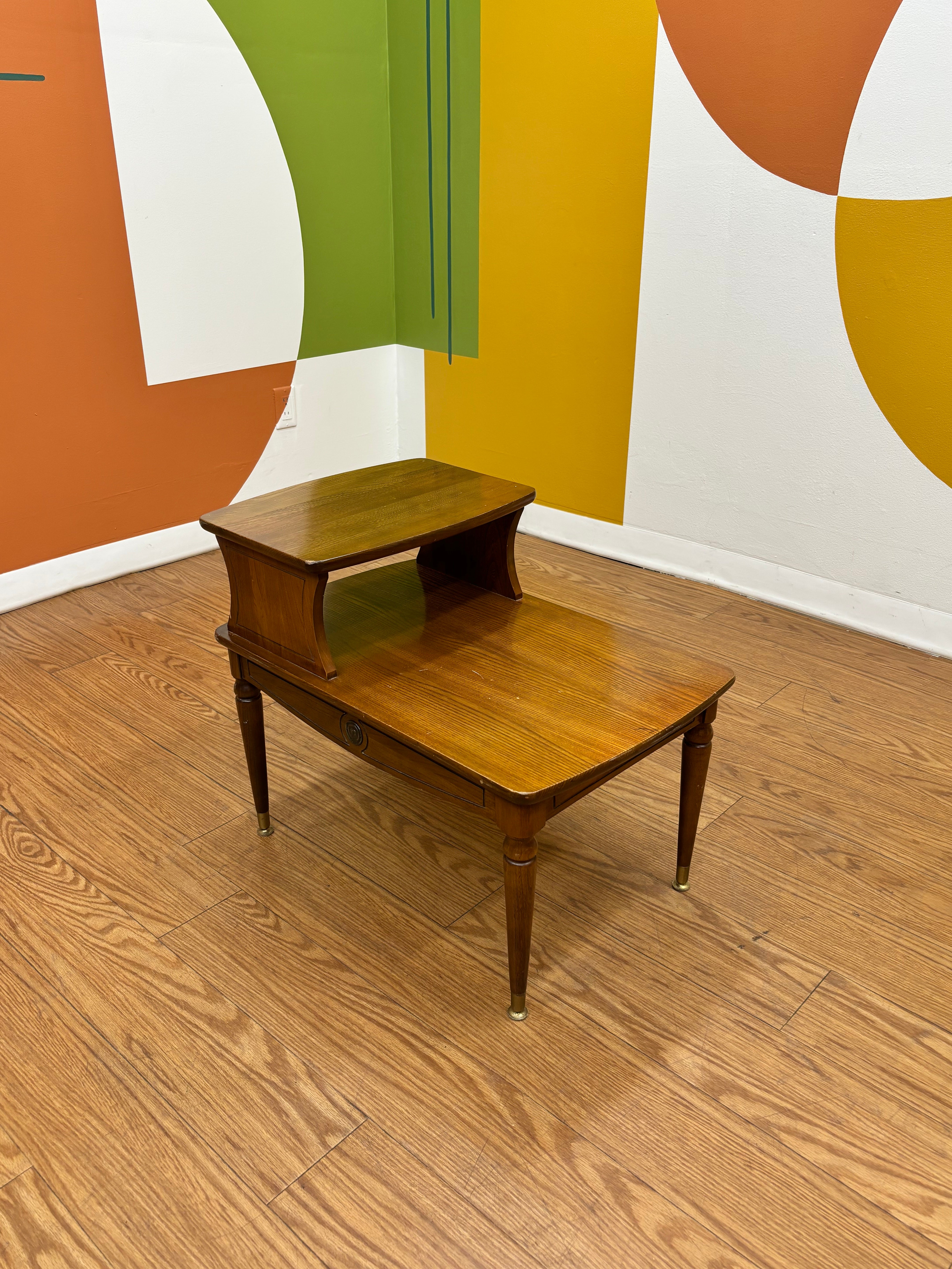Two-Tier Wood End Table