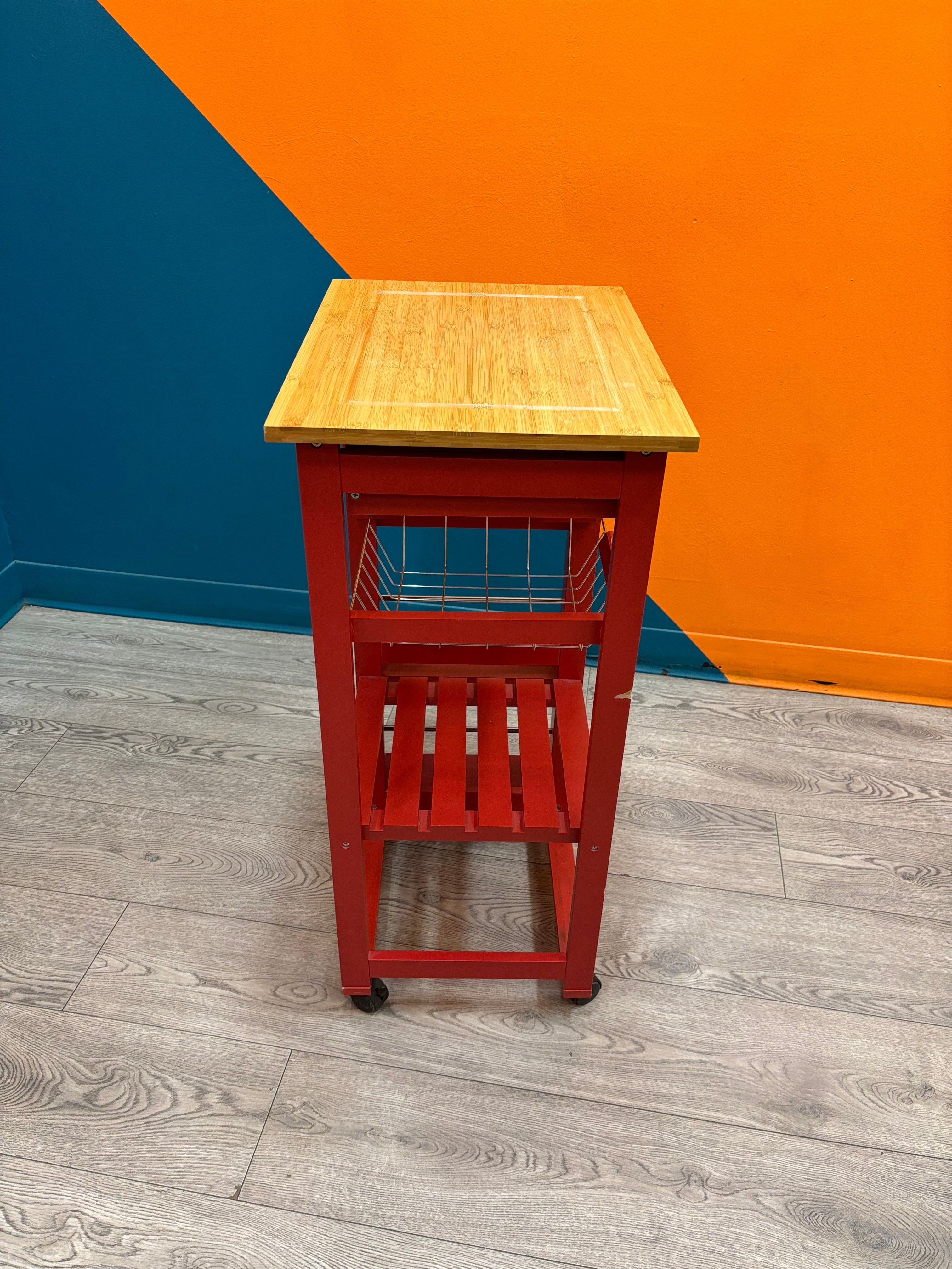 Small Wood Kitchen Cart