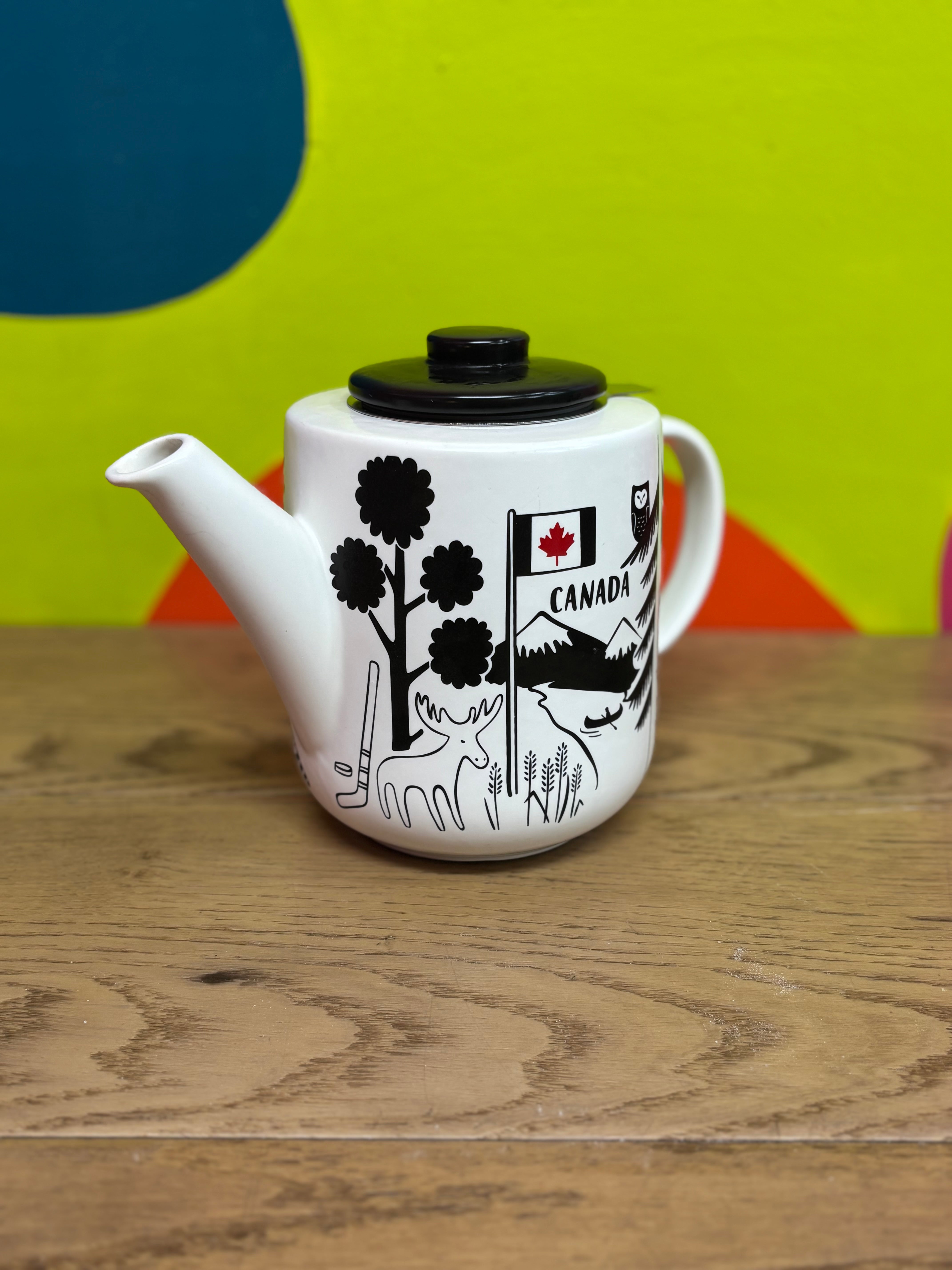 Canadian-Themed Teapot